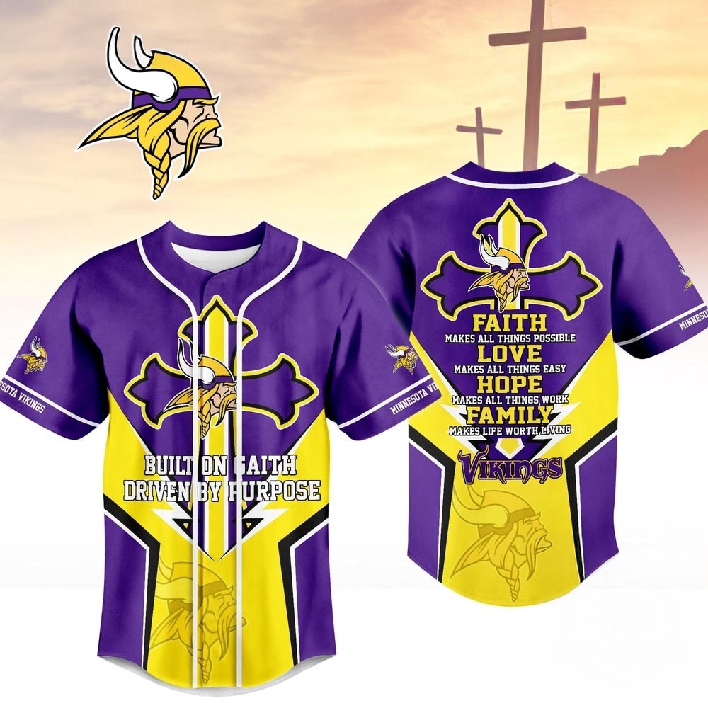 Minnesota Vikings Blessed Beyond The Score Baseball Jersey Football Faith Fan Edition 1 - Unicasport Minnesota Vikings Blessed Beyond The Score Baseball Jersey Football Faith Fan Edition