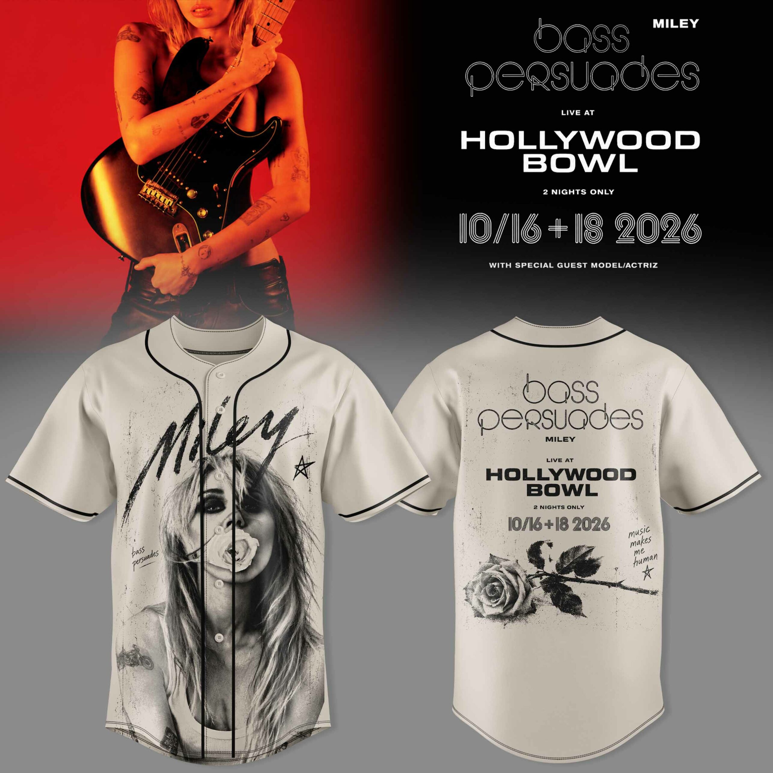 Mly Crs Bass Persuades Live At Hollywood Bowl 3D AOP Baseball Jersey Fanwear 2 - Unicasport Mly Crs Bass Persuades Live At Hollywood Bowl 3D AOP Baseball Jersey Fanwear