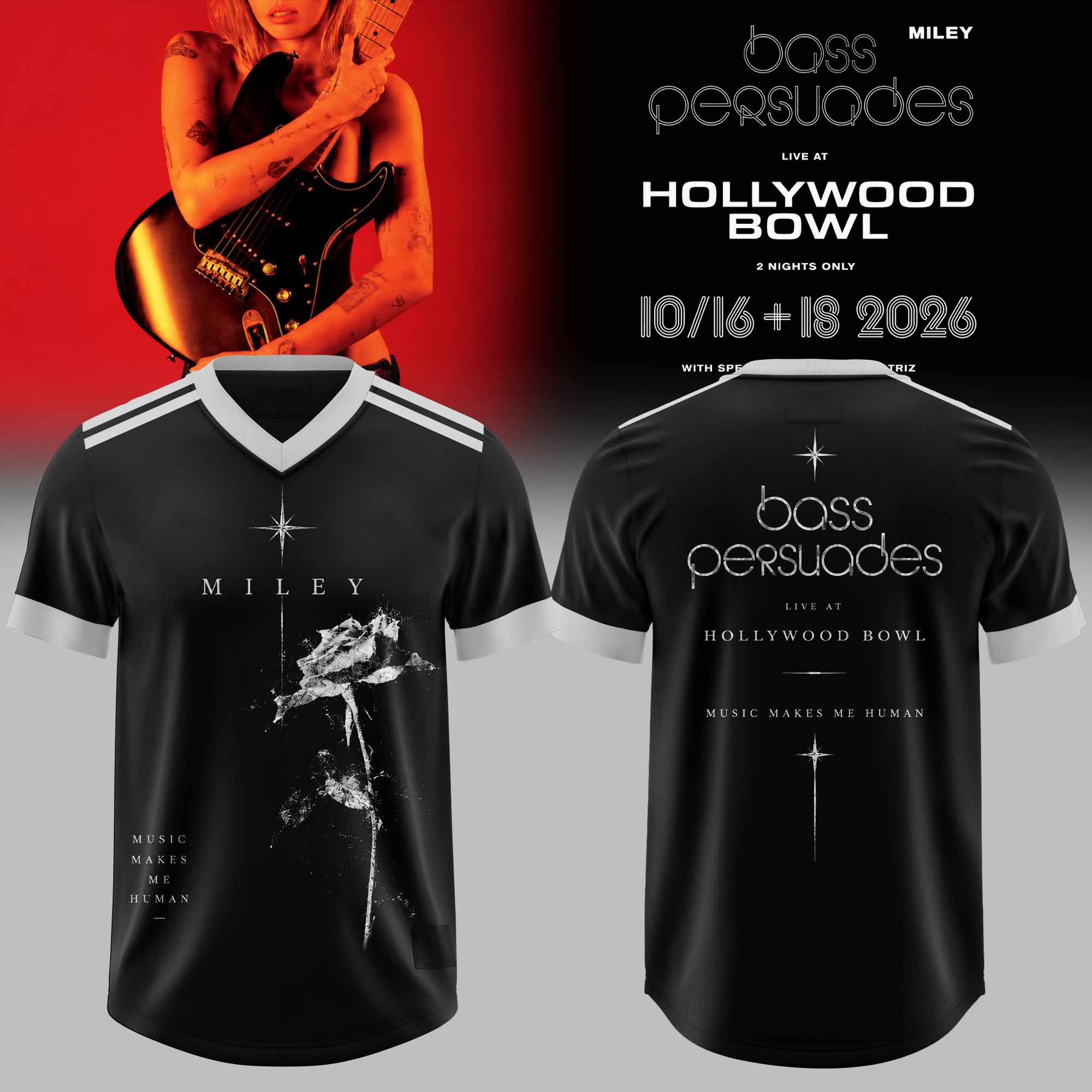 Mly Crs Bass Persuades Live At Hollywood Bowl Limited 3D Football Jersey 1 - Unicasport Mly Crs Bass Persuades Live At Hollywood Bowl Limited 3D Football Jersey