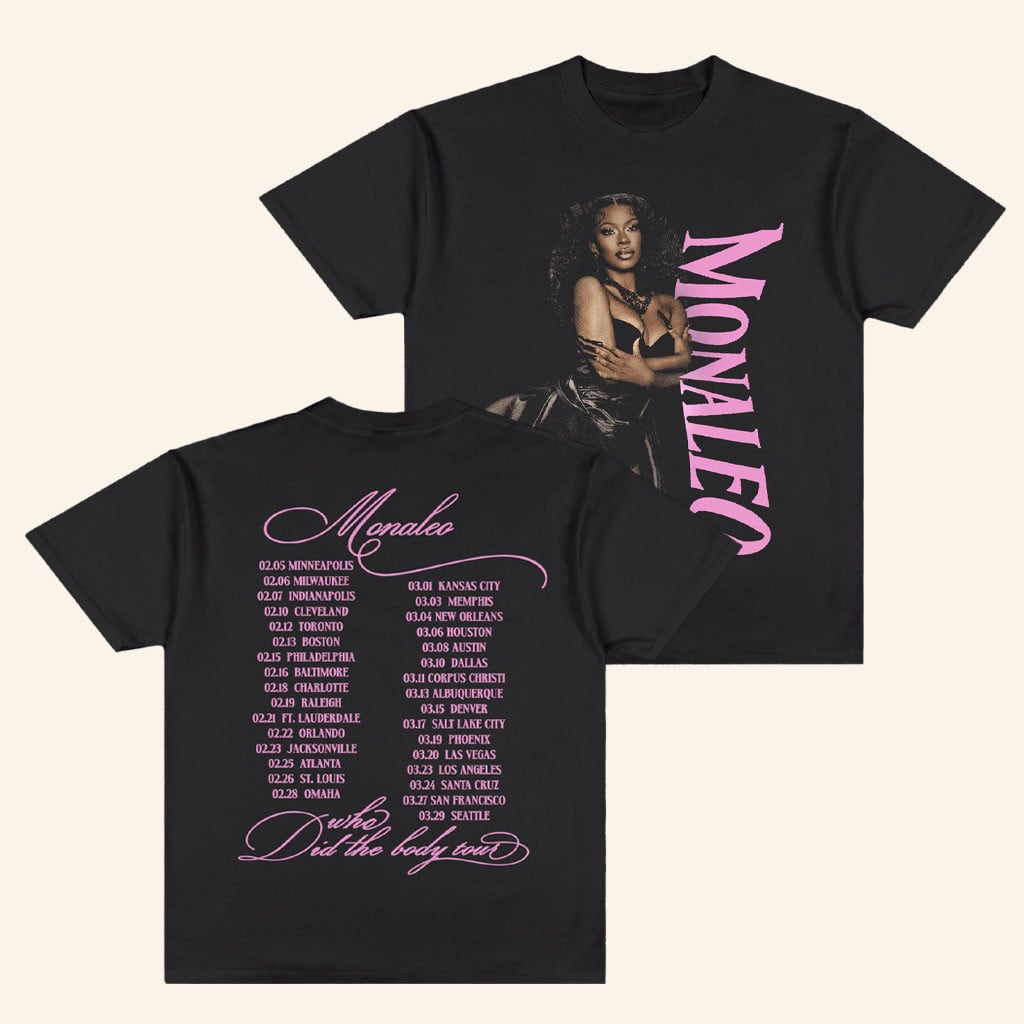 Monaleo Merch 2026 Monaleo Rap TShirt Who Did The Body Tour Shirt Gifts For Fans