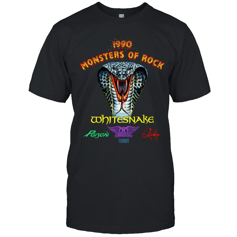 Monsters Of Rock Merch Monsters Of Rock 1990 Snake TShirt Dad Gifts For Fathers Day 2025