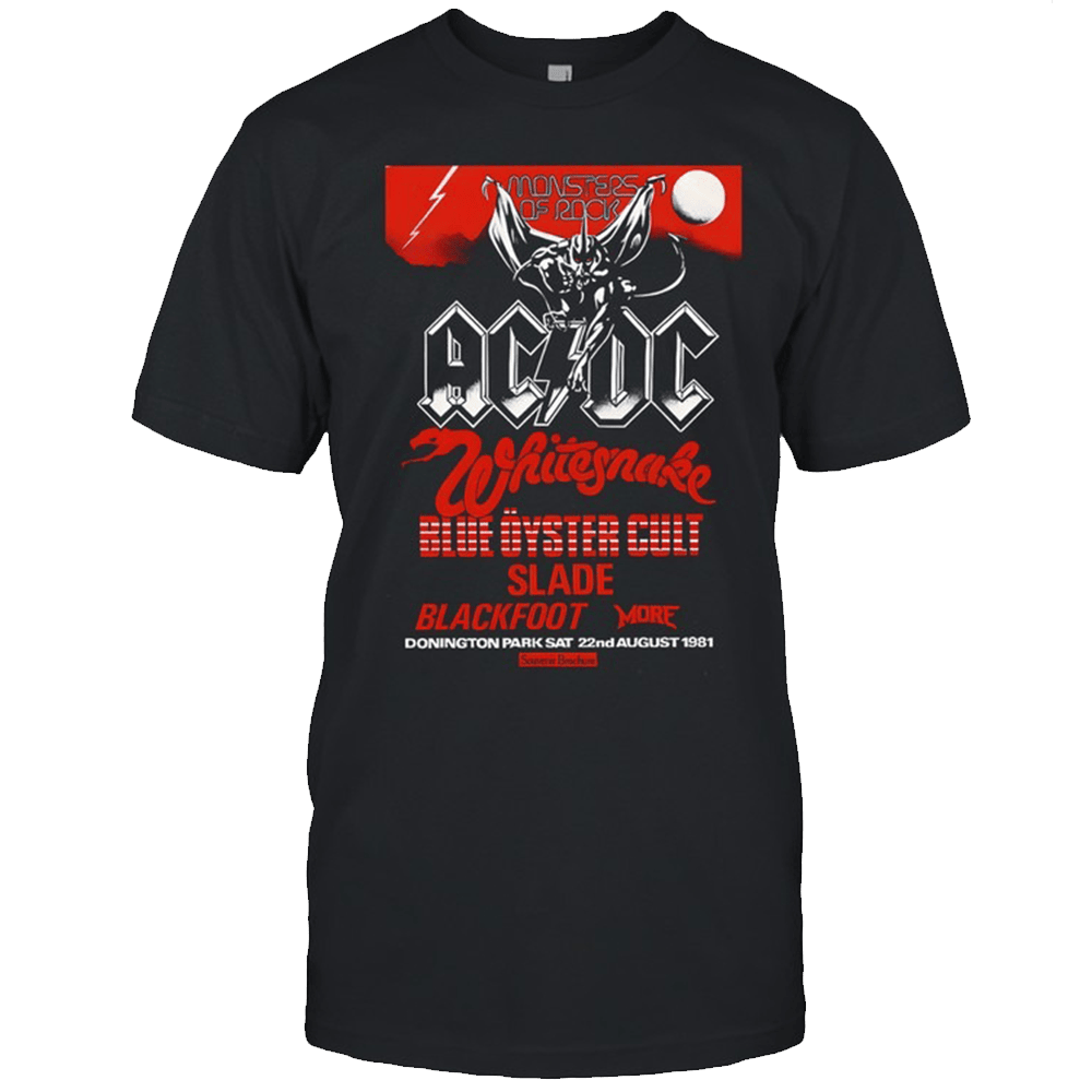 Monsters Of Rock Merch Monsters Of Rock ACDC TShirt Bonus Dad Gifts