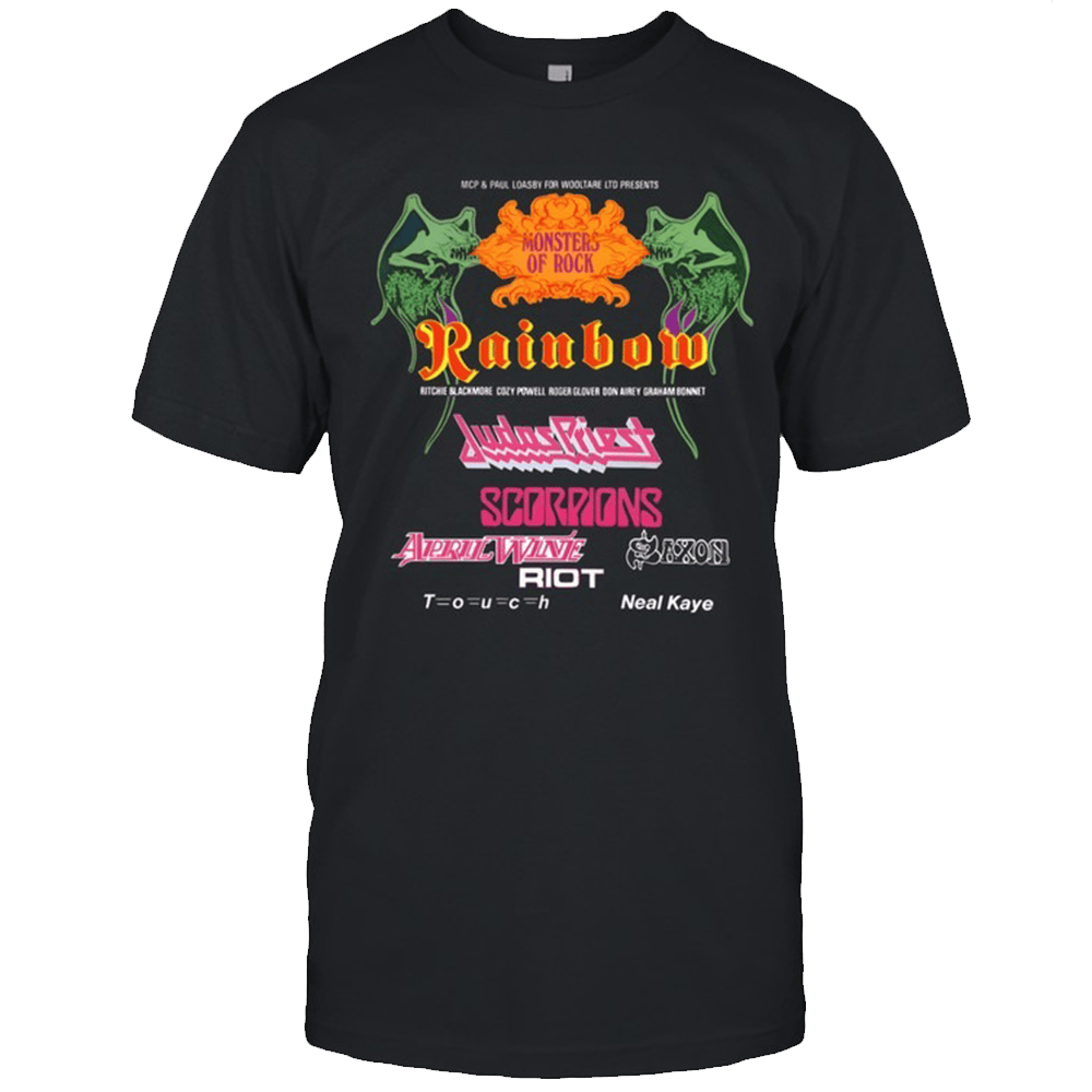 Monsters Of Rock Merch Monsters Of Rock Rainbow TShirt Father In Law Gifts Dads Day