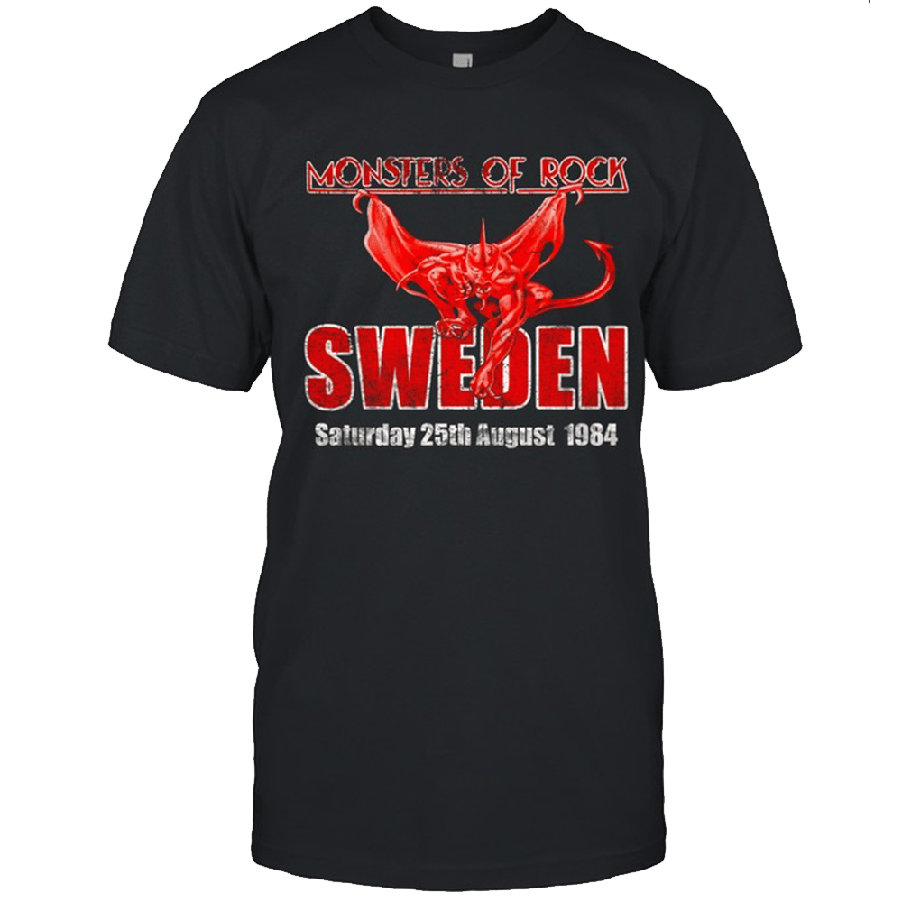 Monsters Of Rock Merch Monsters Of Rock Sweden TShirt Top Fathers Day Gifts