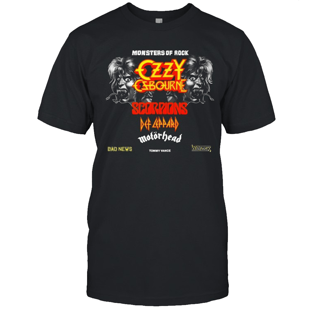 Monsters Of Rock Merch Ozzy Osbourne 1986 Monsters Of Rock BK TShirt Cool Gifts For Dad