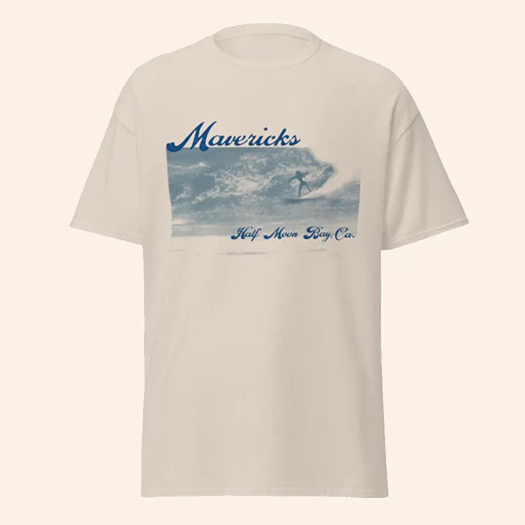 Moovin Merch Moovin Mavericks California Surf Surfing TShirt Present For Husband