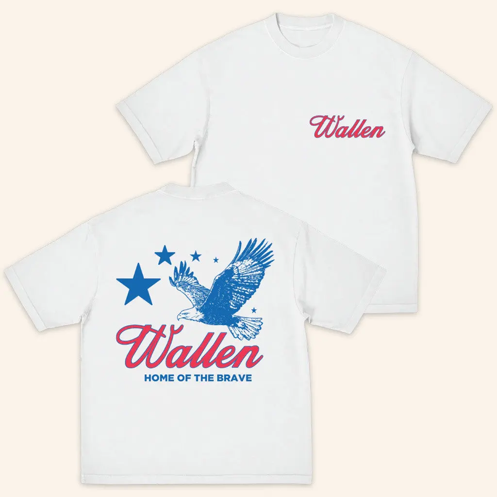 Morgan Wallen Merch Home Of The Brave TShirt Music Gift Ideas For Guys