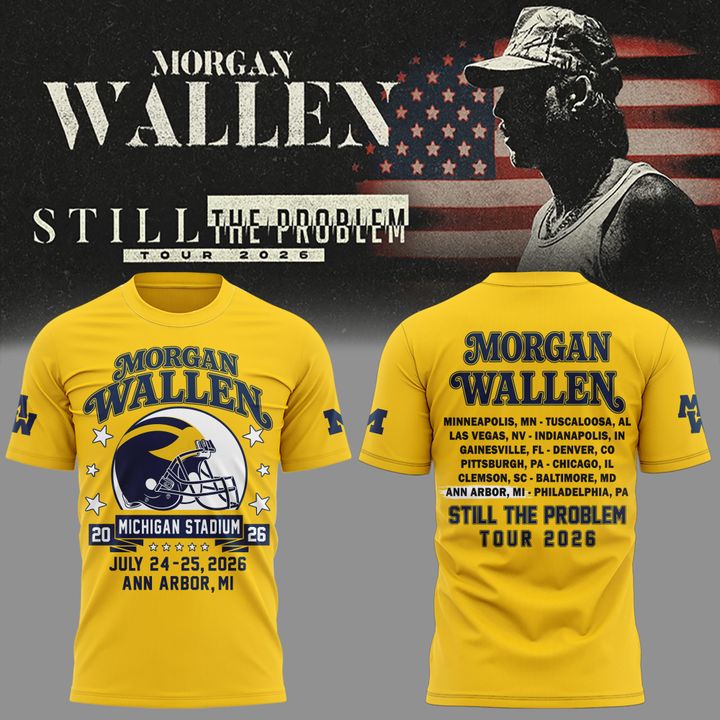 Morgan Wallen x Michigan Wolverines Still The Problem Tour 2026 T Shirt