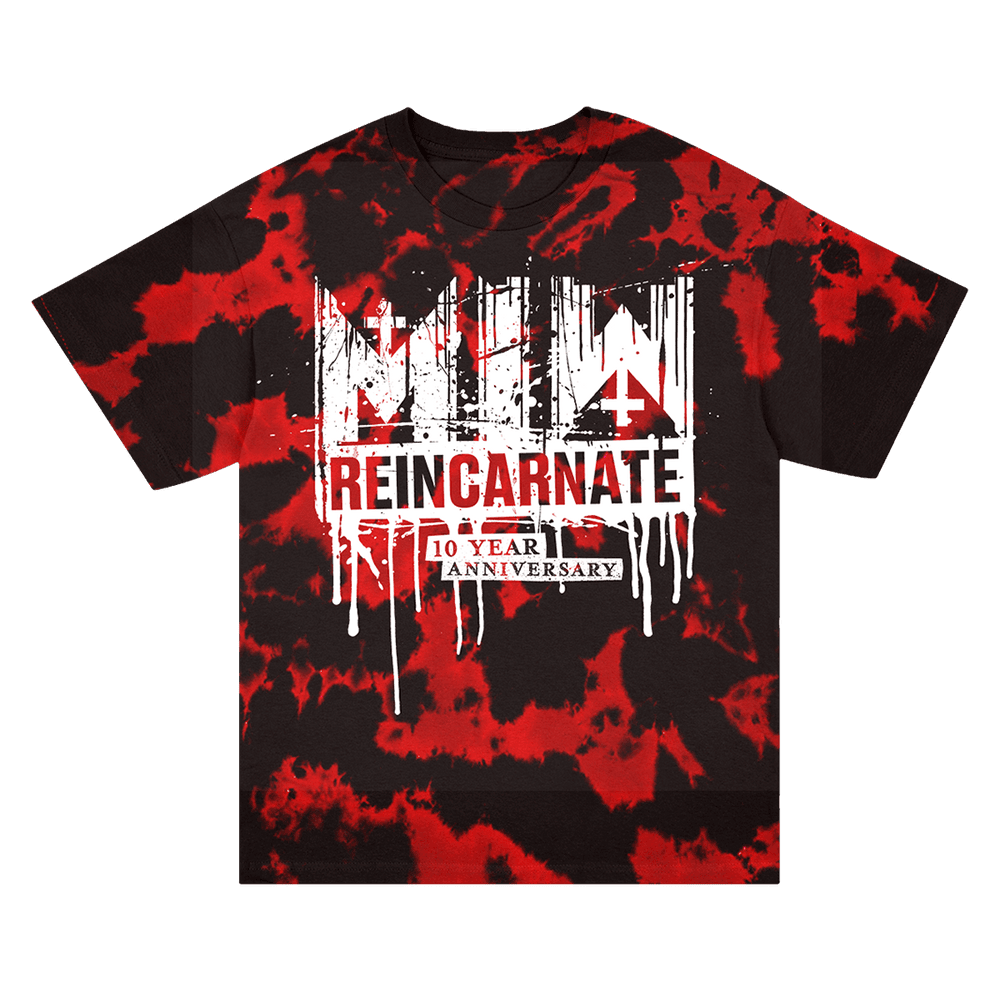 Motionless In White Merch Reincarnate 10 Year Drip Logo Tie Dye TShirt Birthday Gift for Husband