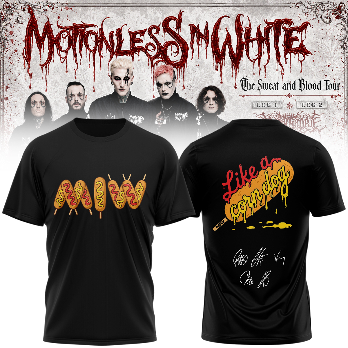 Motionless In White Signature Tour 2026 TShirt