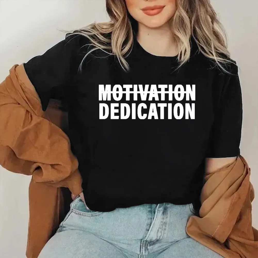 Motivation Dedication TShirt Gym Workout Motivation Clothing For Men Gifts