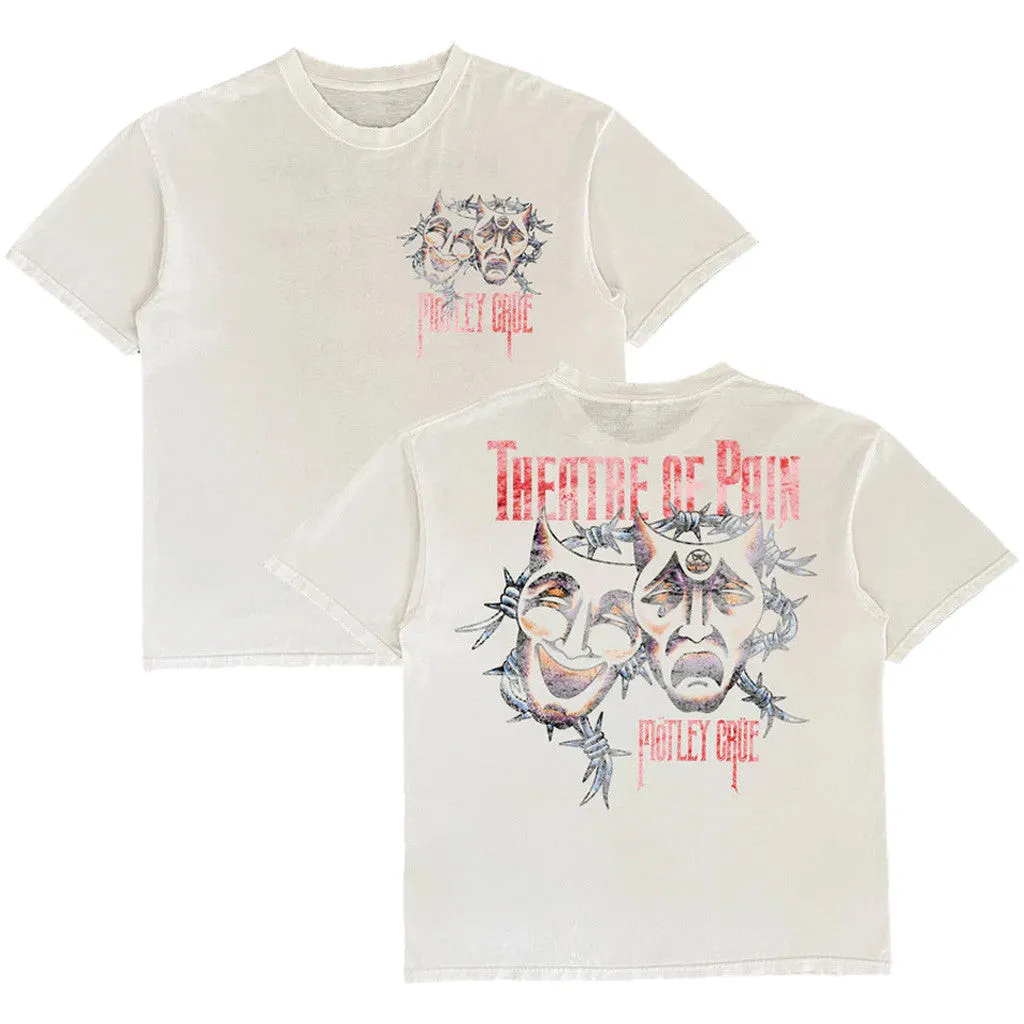 Motley Merch Theatre Of Pain Charcoal Cover TShirt Gifts For Fans