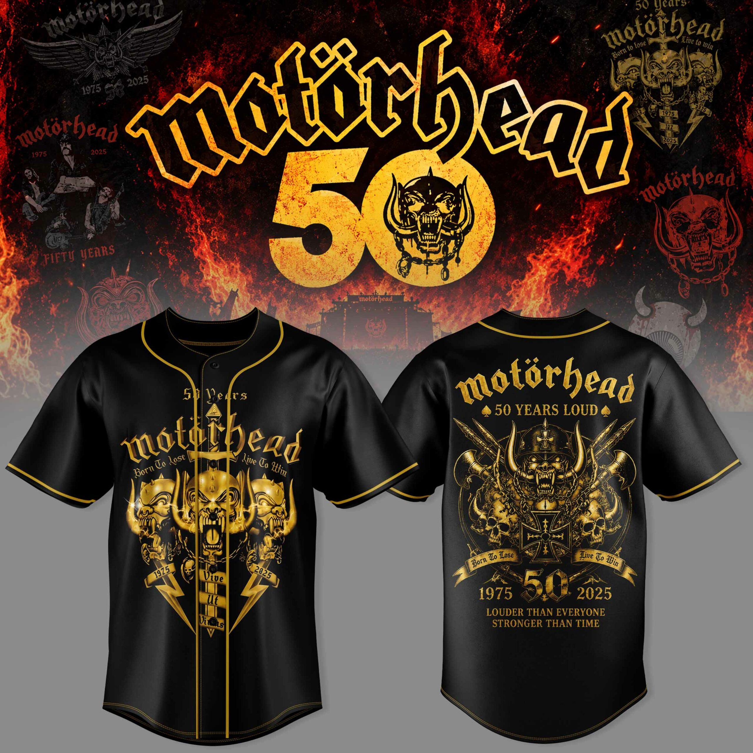 Mtrhd 50th Anniversary Live Tour Baseball Jersey 3D Graphic Concert Collection 2 - Unicasport Mtrhd 50th Anniversary Live Tour Baseball Jersey 3D Graphic Concert Collection