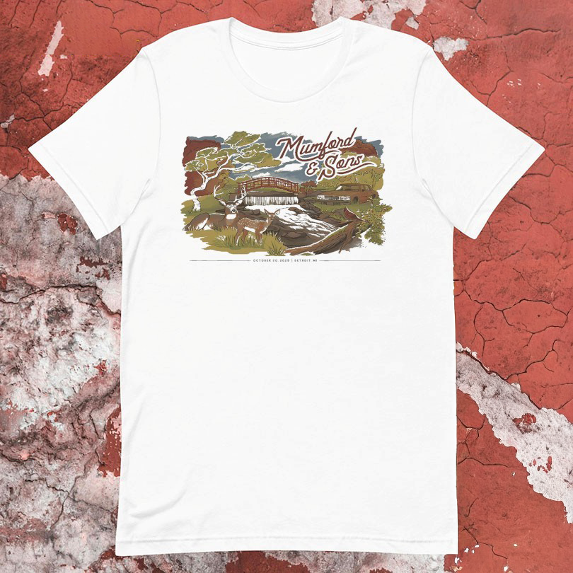 Mumford & Sons Little Caesars Arena Detroit, MI October 20 2025 Deers Tshirts