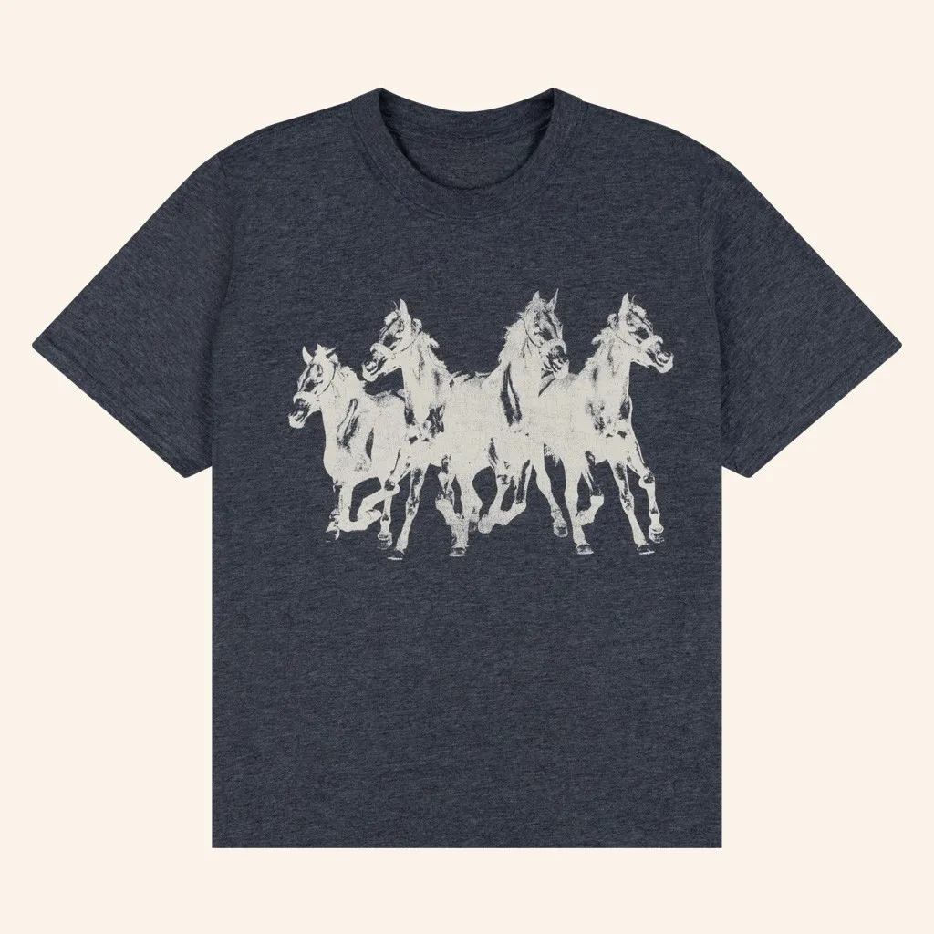 Mumford And Sons Merch Horses Print TShirt Christmas Presents For Boyfriend