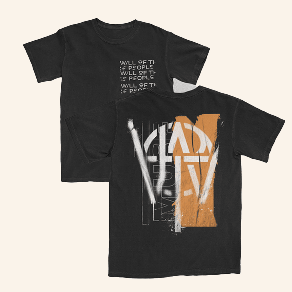 Muse Merch Will Of The People Orange Stencil TShirt Best Gifts For Husband