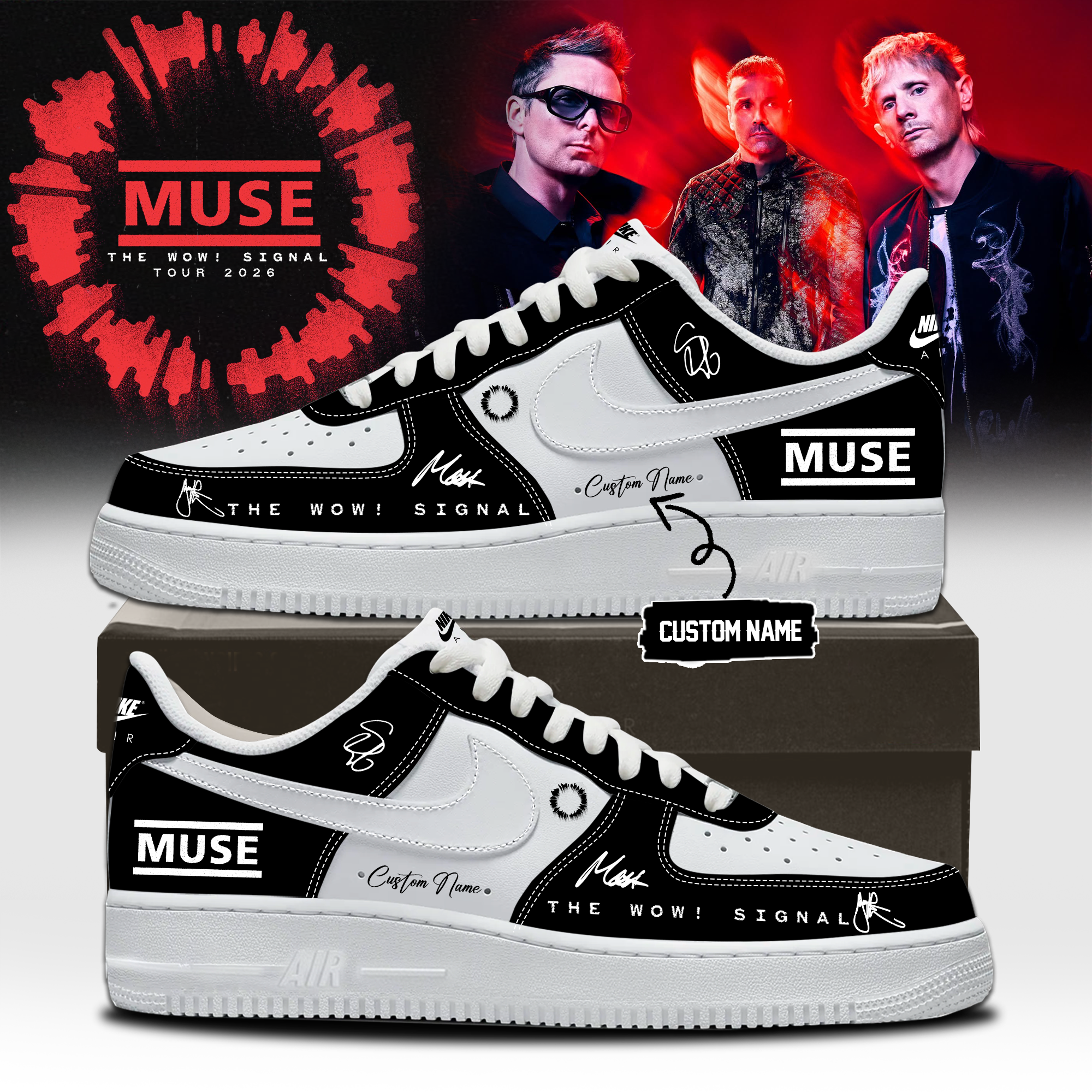 Muse The Wow Signal Tour 2026 Collector High Top Shoes