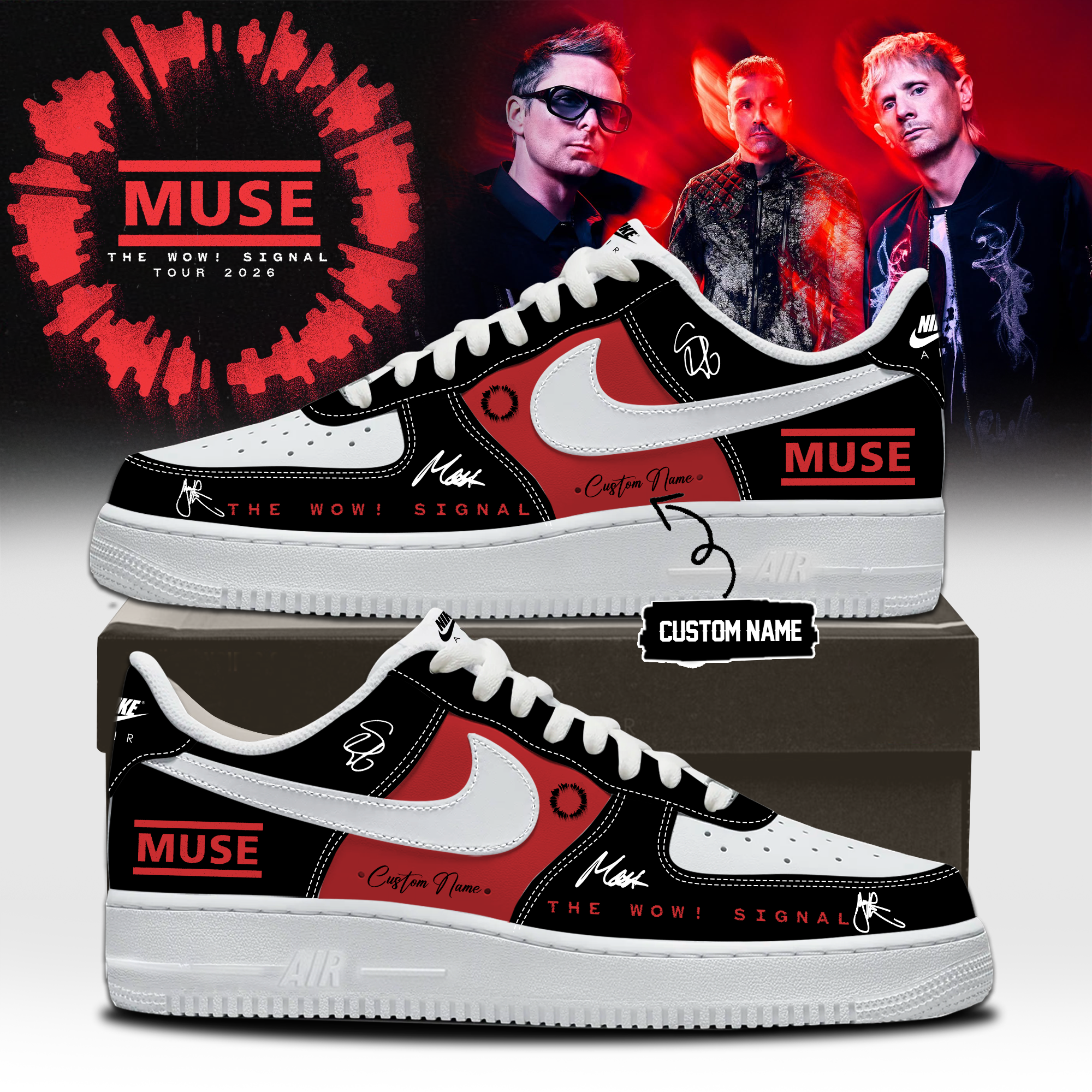 Muse The Wow Signal Tour 2026 Exclusive Streetwear Sneakers