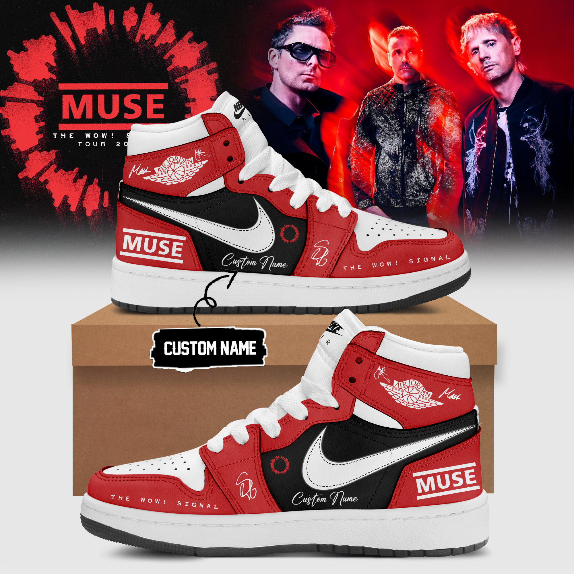 Muse The Wow Signal Tour 2026 Fan Edition Sneakers