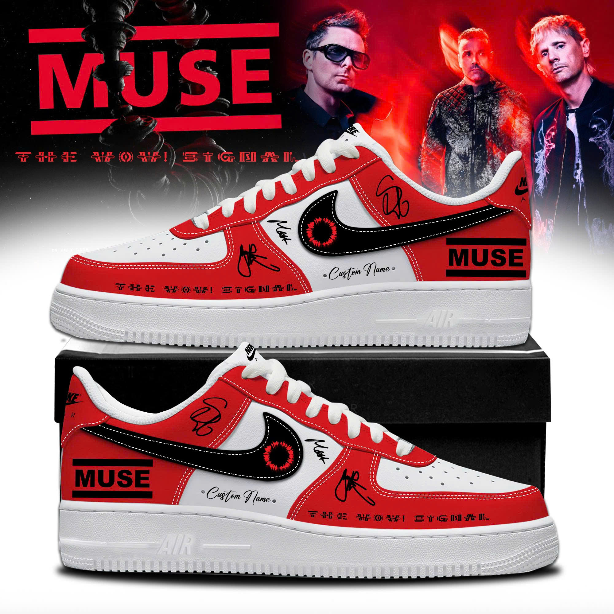 Muse The Wow Signal Tour 2026 Official Air Force 1 Sneakers