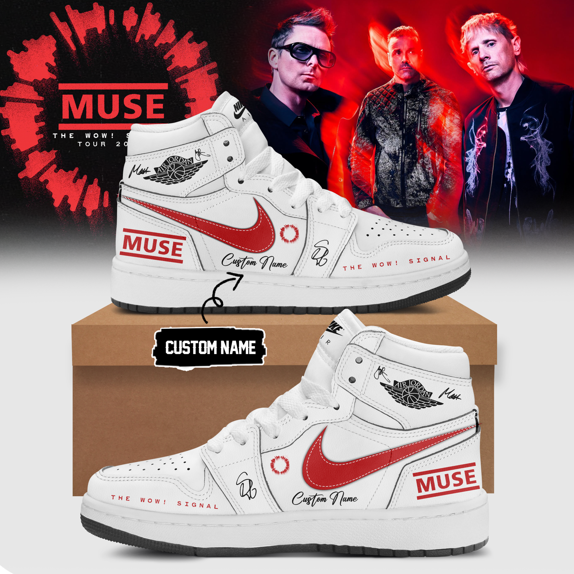 Muse The Wow Signal Tour 2026 Premium Fan Sneakers