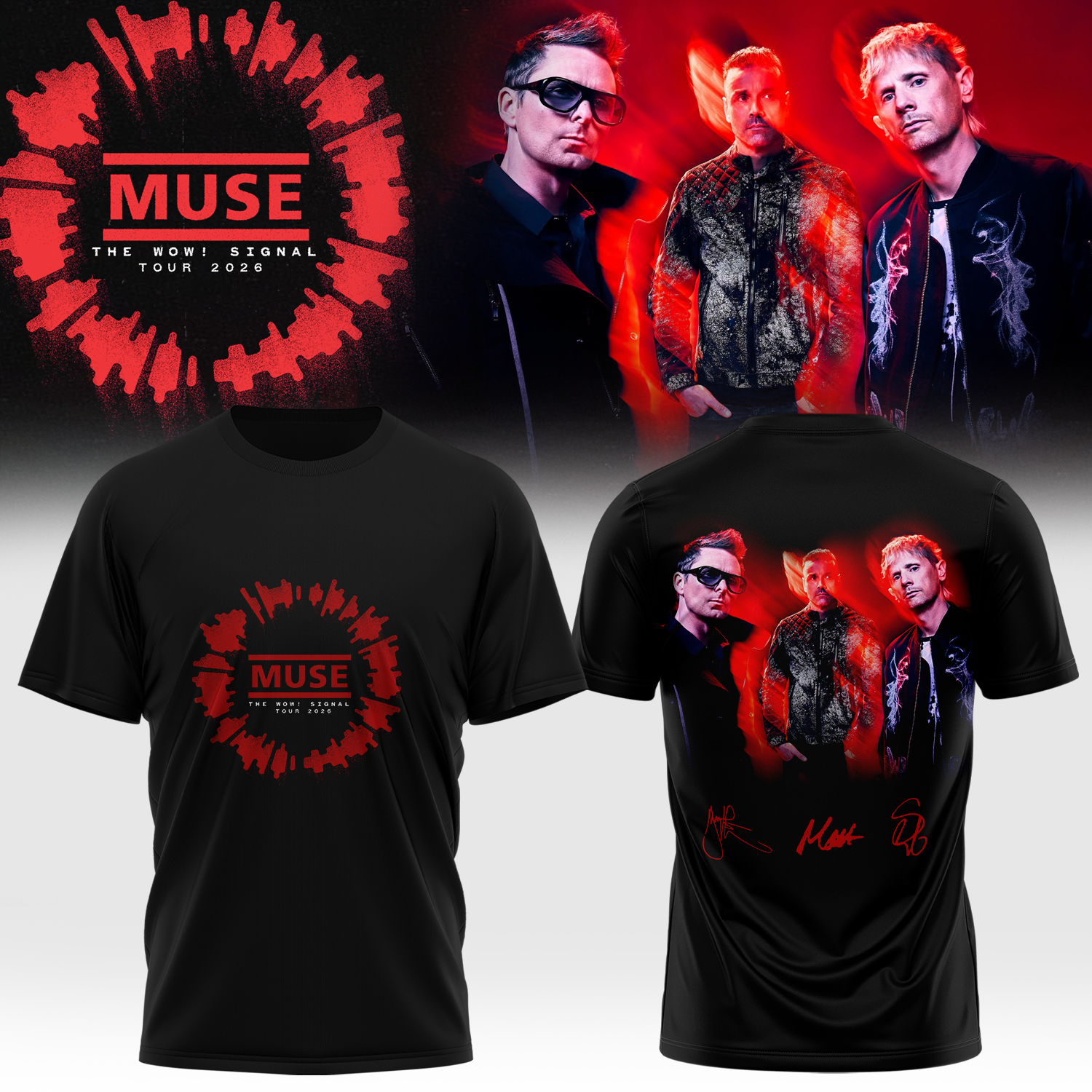 Muse The Wow Signal Tour 2026 Premium Graphic T Shirt