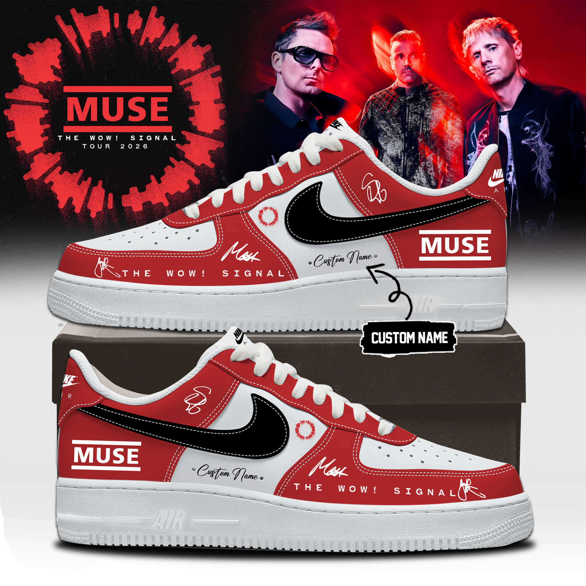 Muse The Wow Signal Tour 2026 Signature Lifestyle Sneakers