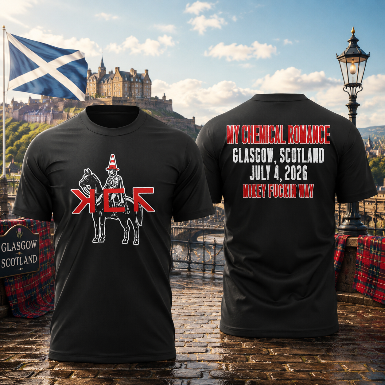 My Chemical Romance The Black Parade Tour 2026 Glasgow UK Fan T Shirt
