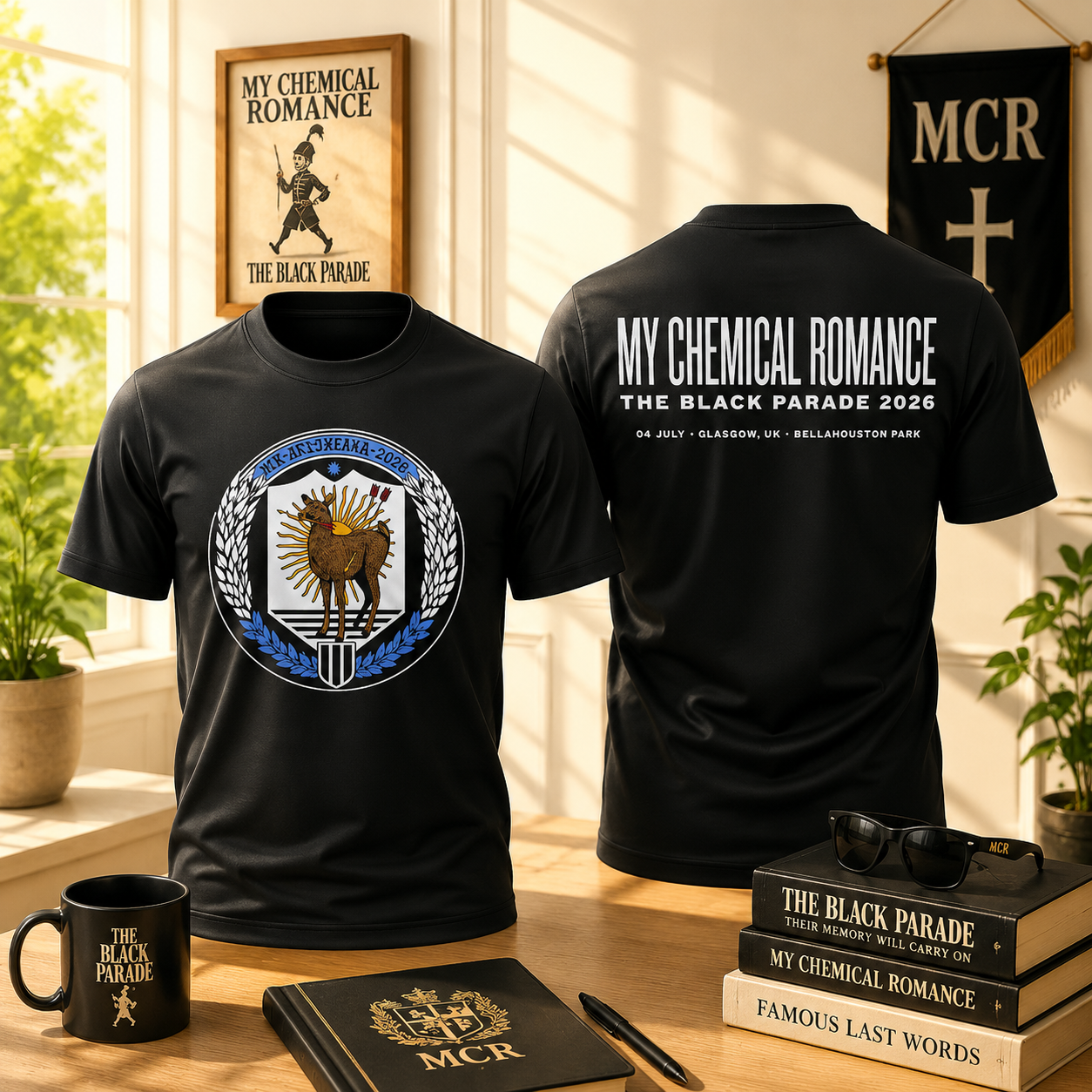 My Chemical Romance The Black Parade Tour 2026 Glasgow UK Graphic T Shirt
