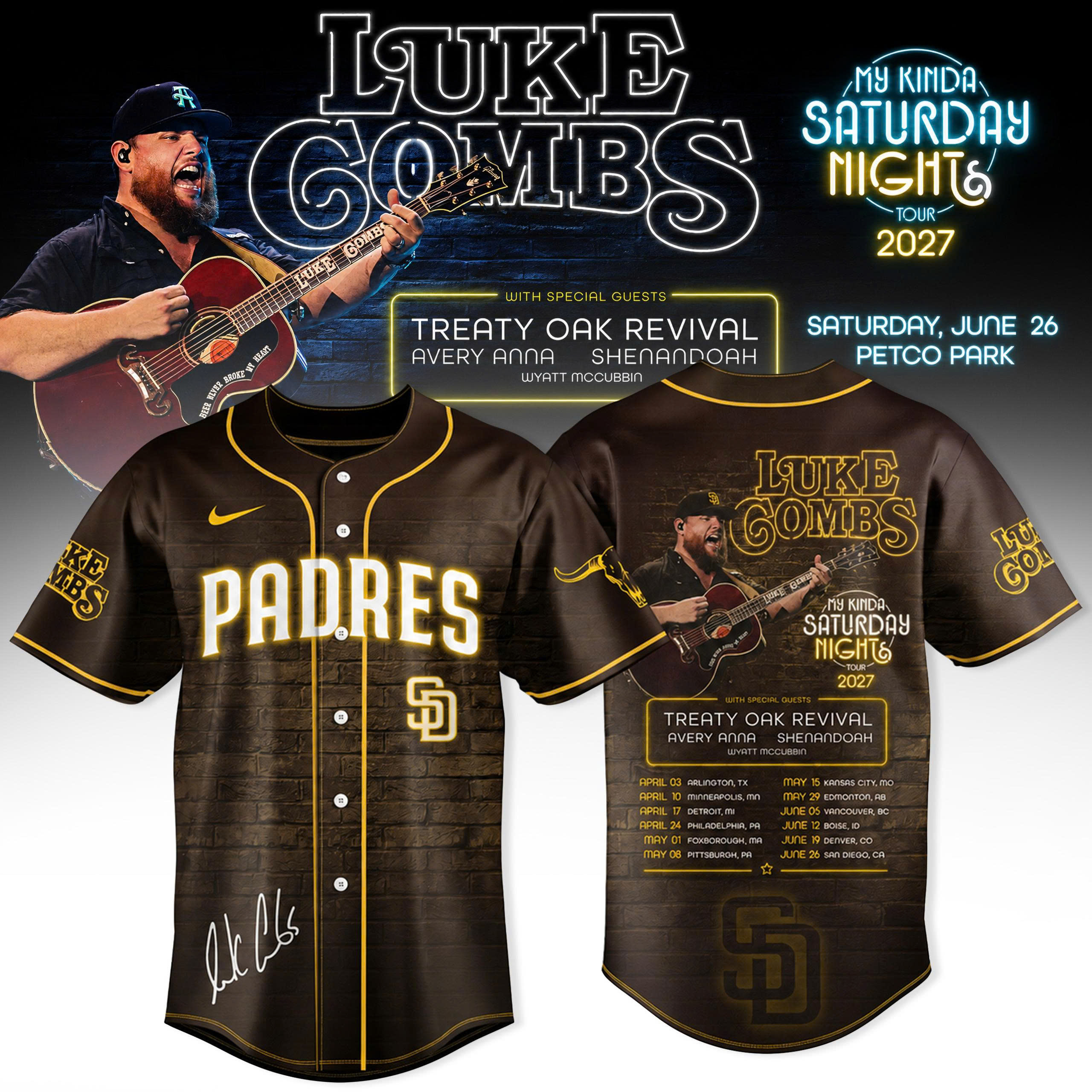 My Kinda Saturday Night Tour 2026 Limited Jersey Edition Country Music Live Tour Fan Apparel 1 - Unicasport My Kinda Saturday Night Tour 2026 Limited Jersey Edition Country Music Live Tour Fan Apparel
