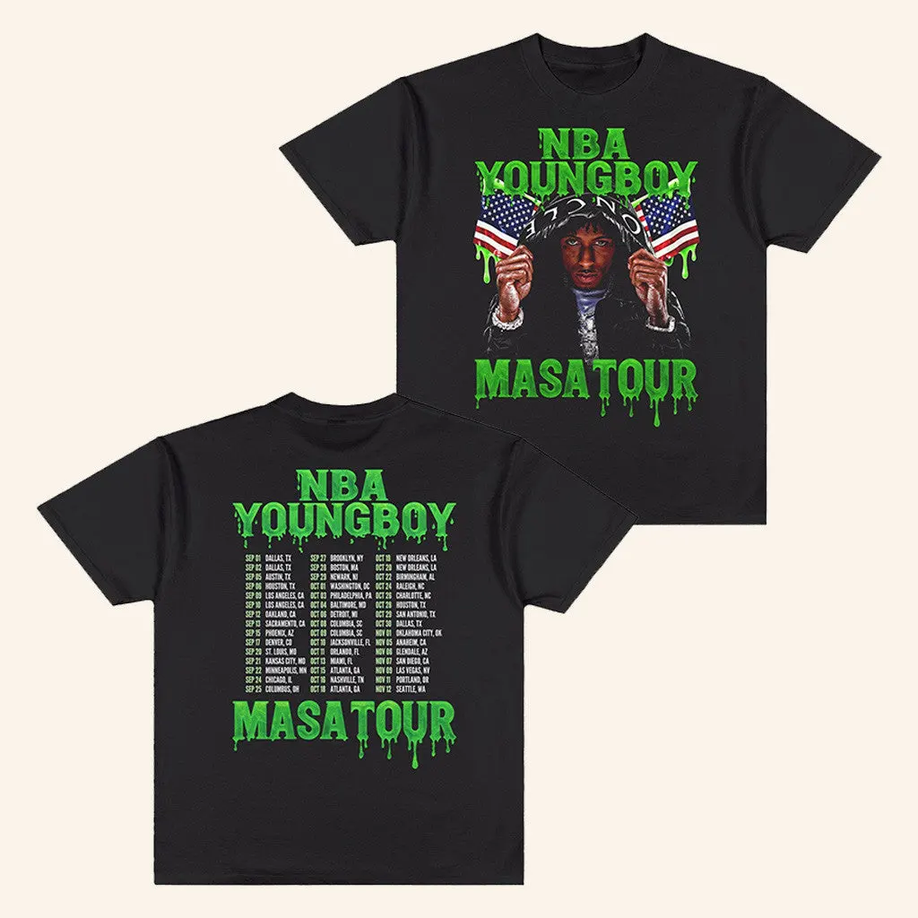 NBA Youngboy Merch Masa Tour 2025 TShirt MASA Tour Tee Fans Gift Ideas