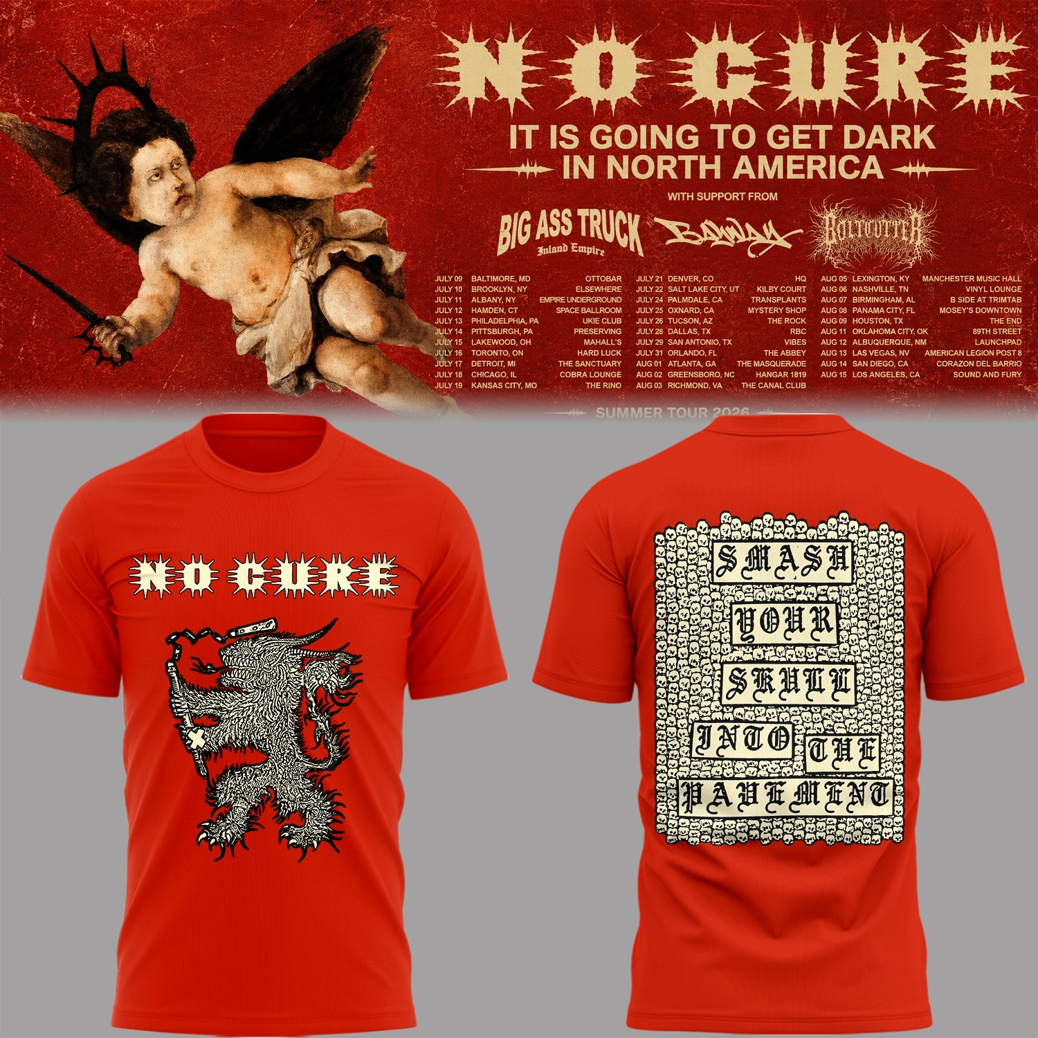 NC It Is Going To Get Dark Tour Limited Edition Graphic T Shirt