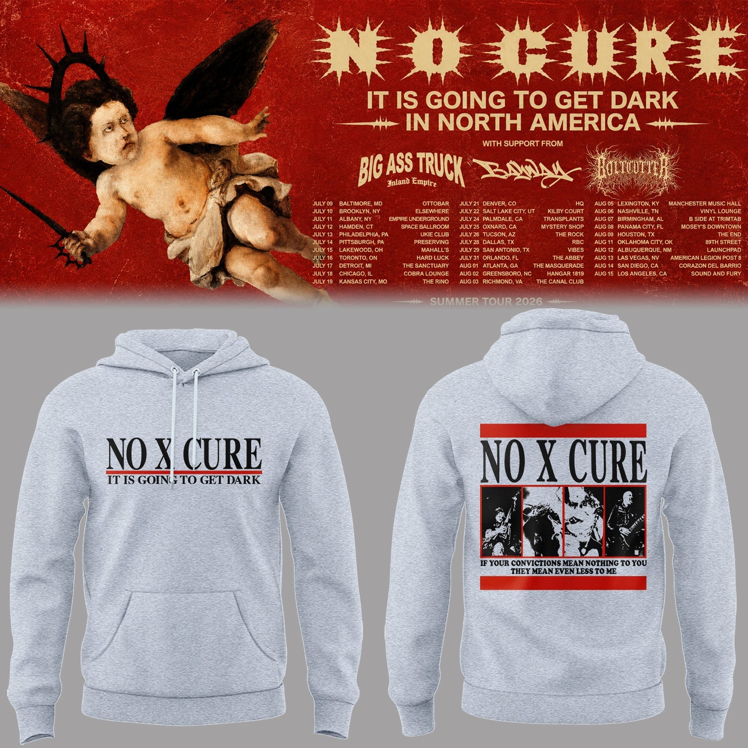 NC It Is Going To Get Dark Tour Limited Edition Pullover Hoodie