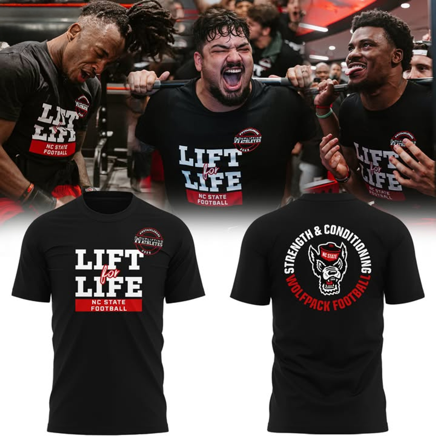 NC State Football Wolfpack Lift For Life 2026 T Shirt