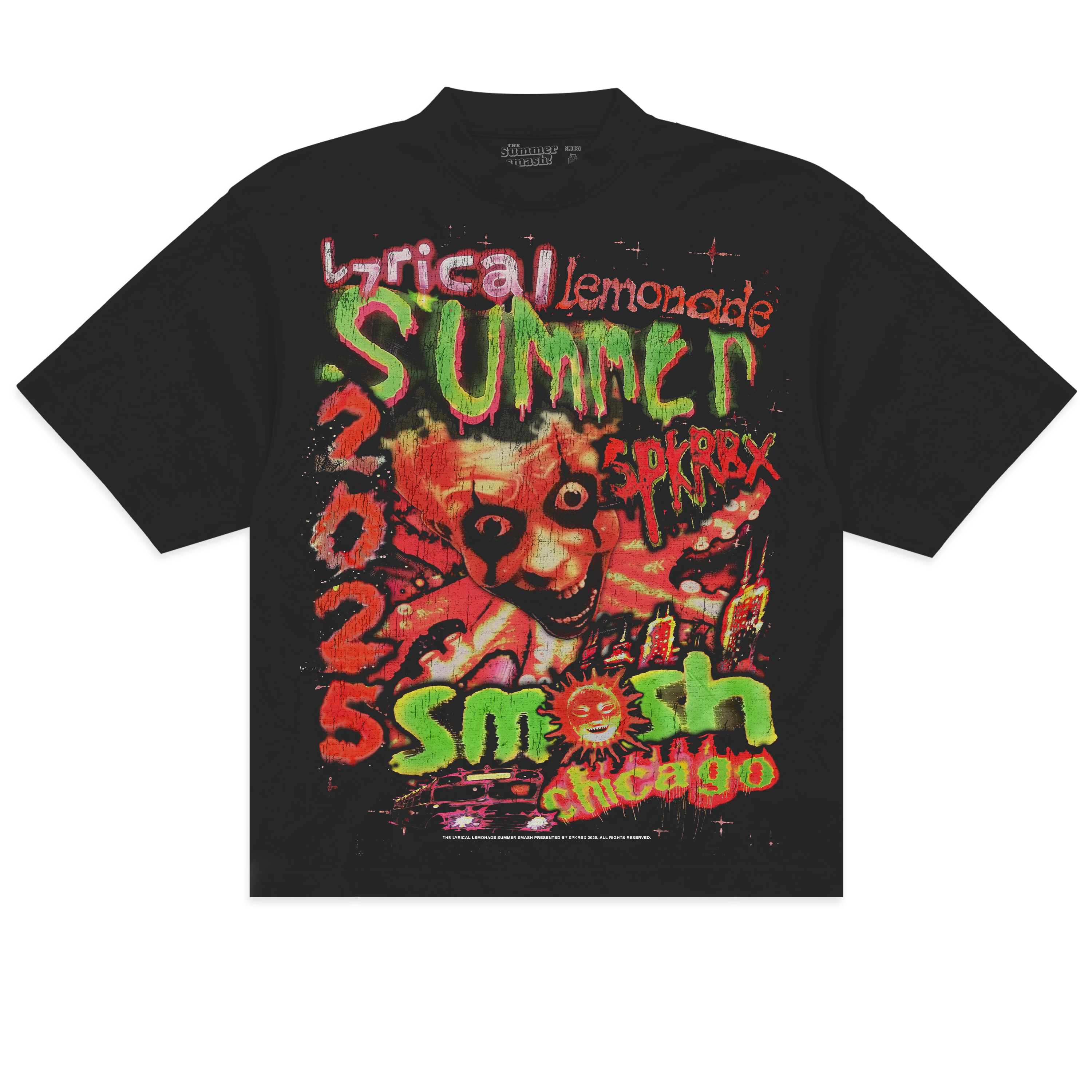 NEON LINE UP T-SHIRT (BLACK) Summer Smash 2025