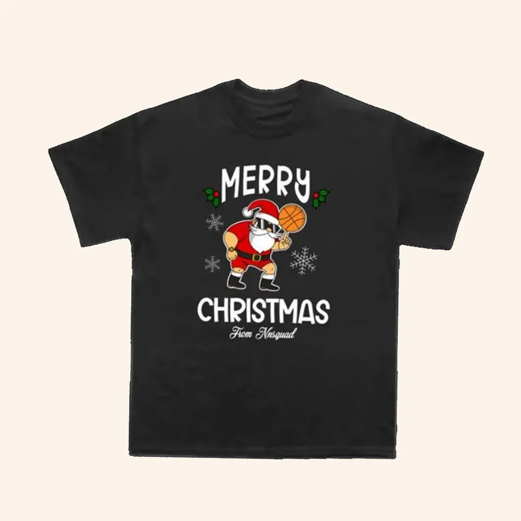 NNSquad Merch NNS Santa Black TShirt Christmas Gift For Brother