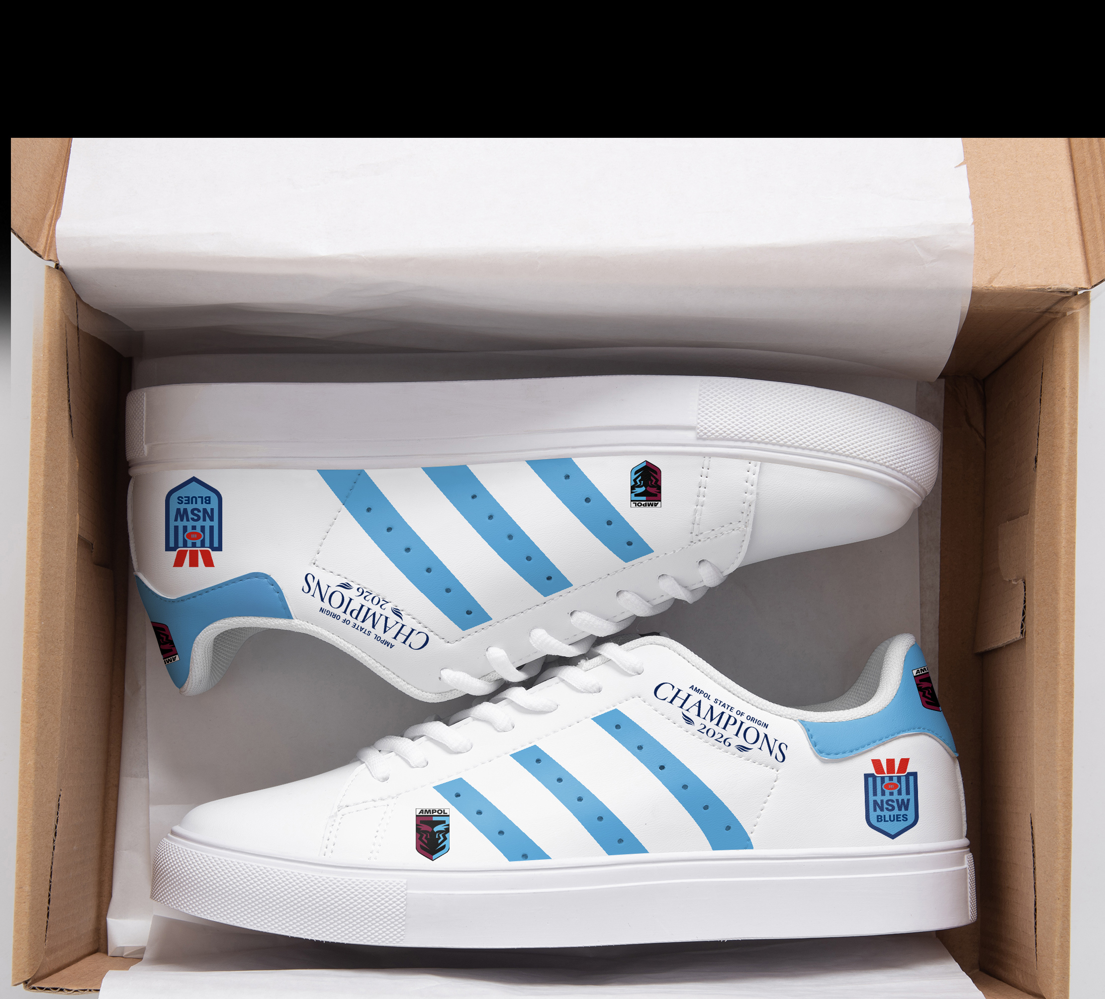 NSW Blues 2026 State Of Origin Champions Limited Stan Smith Sneakers Gifts For Fans