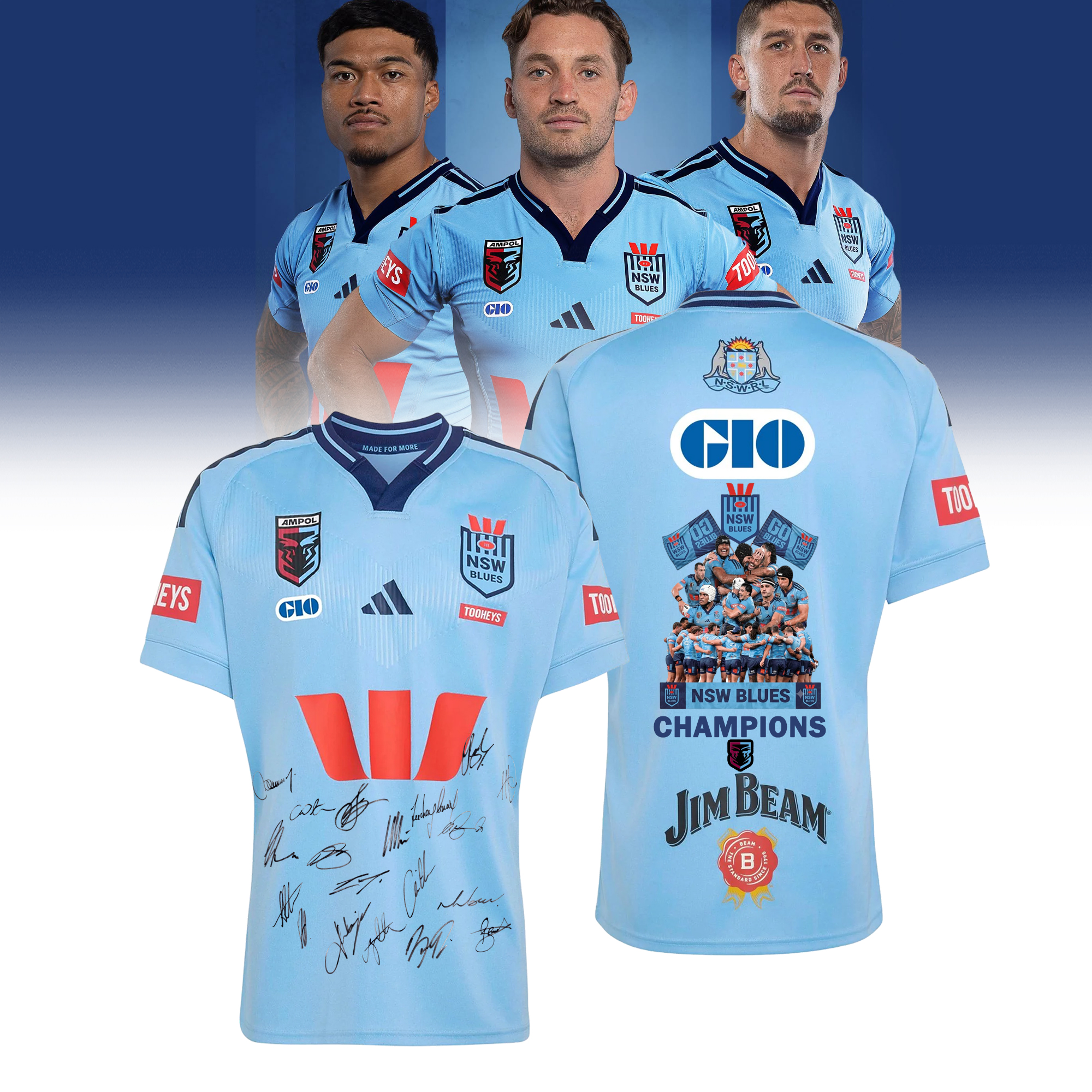 NSW Blues 2026 State Of Origin Champions Official Rugby Jersey Gifts For Fans