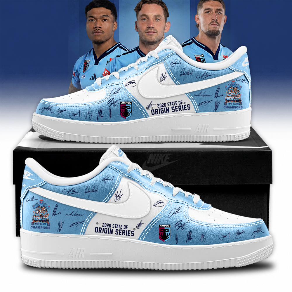 NSW Blues 2026 State Of Origin Champions Premium Fan Air Force 1 Sneakers