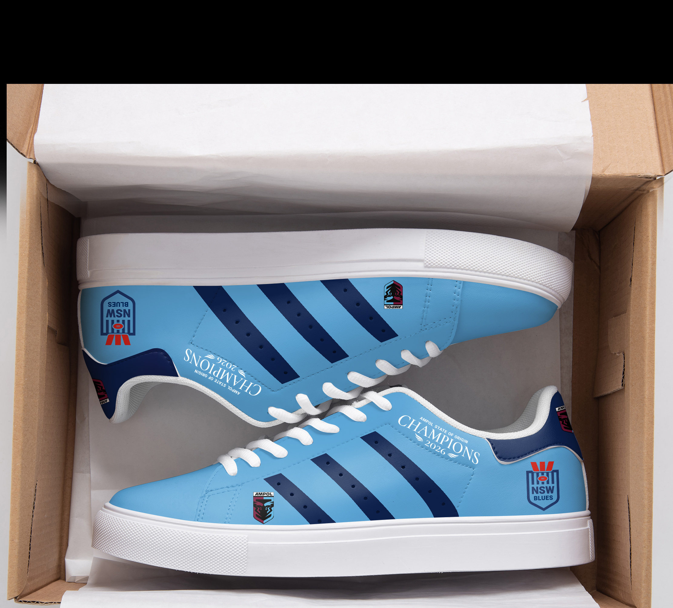 NSW Blues 2026 State Of Origin Champions Premium Stan Smith Sneakers Gifts For Fans