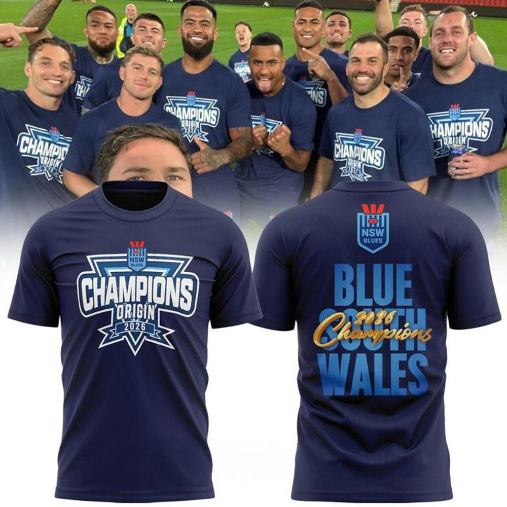 NSW Blues 2026 State Of Origin Champions Special Graphic T Shirt