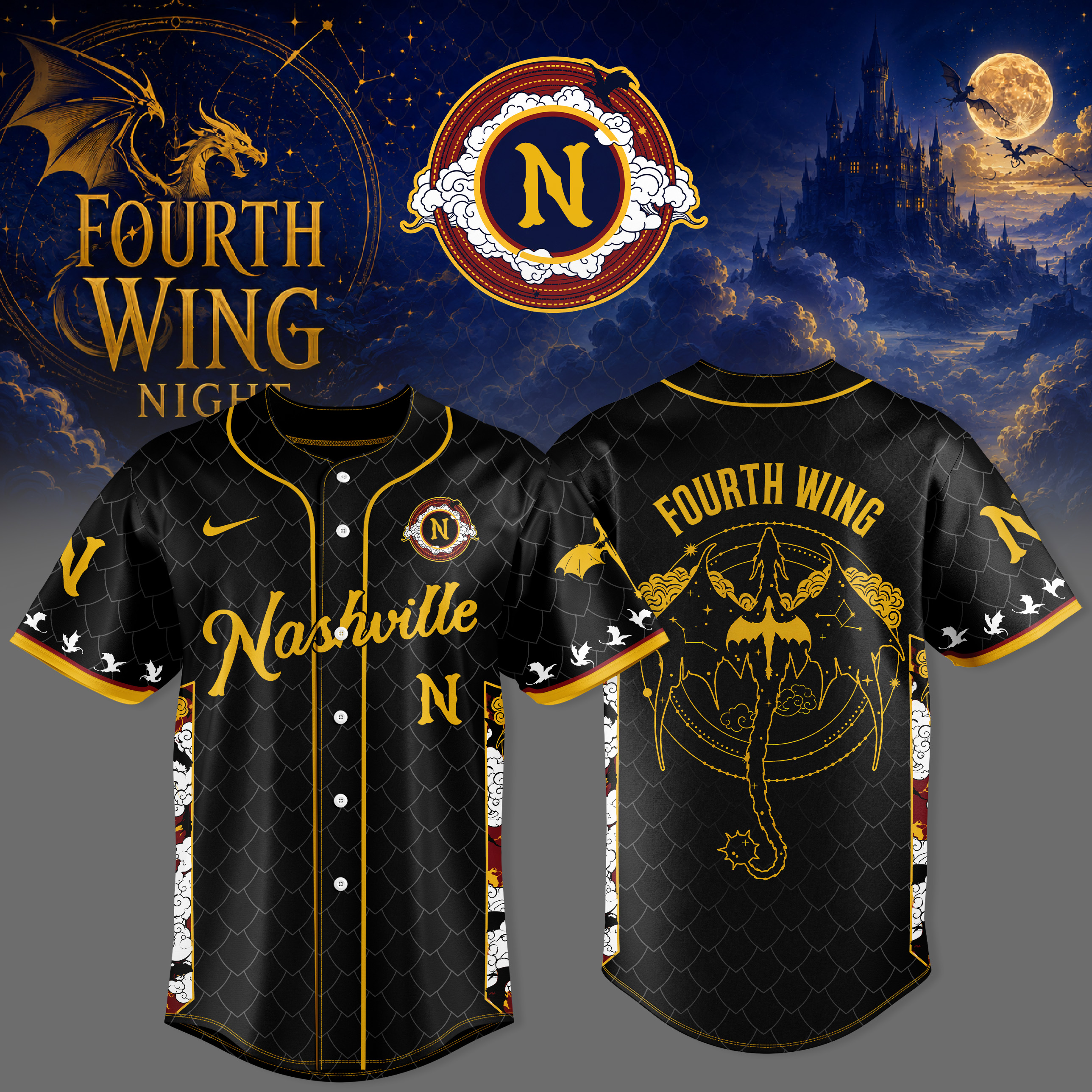 Nashville Sounds Fourth Wing Night 2026 Limited Baseball Jersey