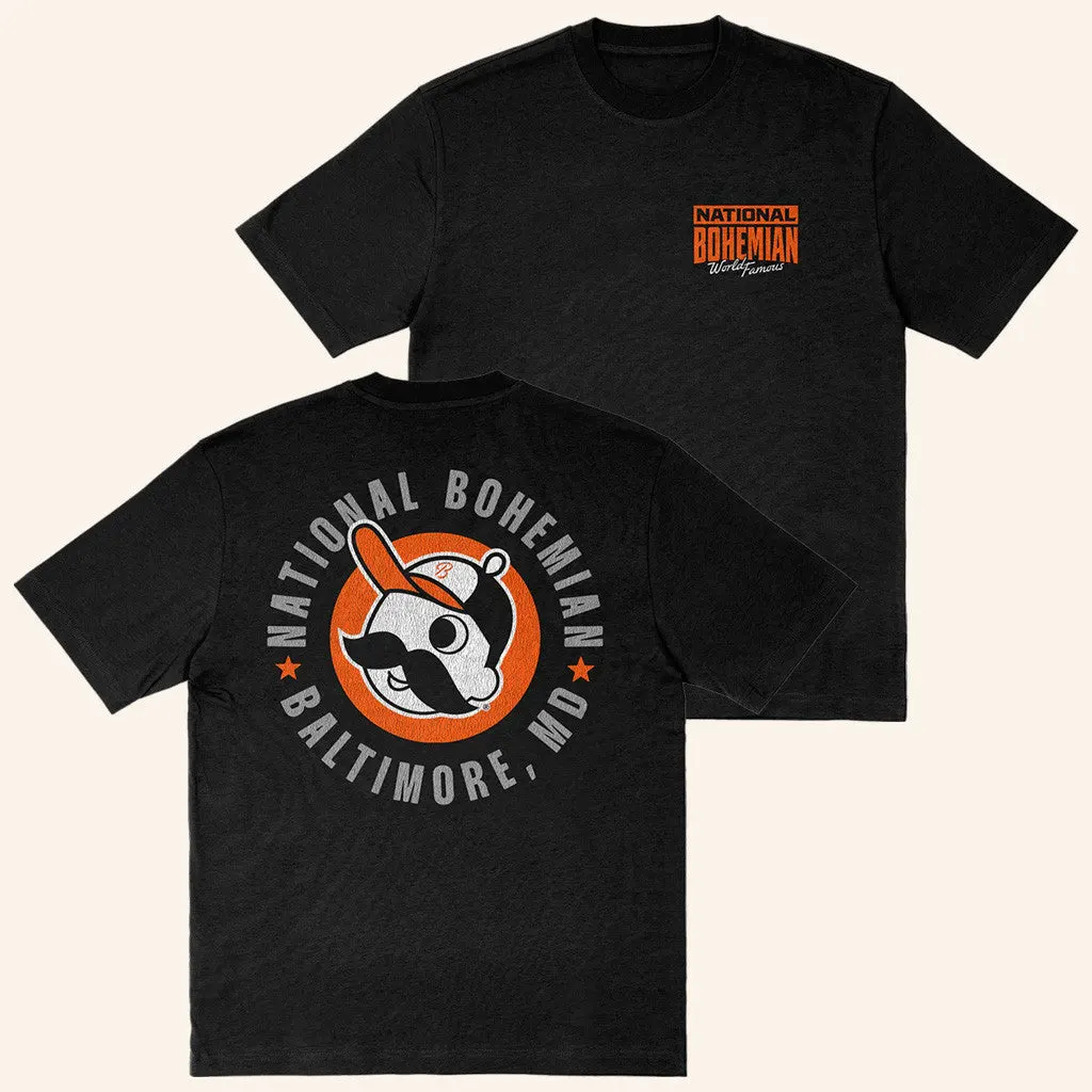 National Bohemian Merch Black TShirt Gifts For Father