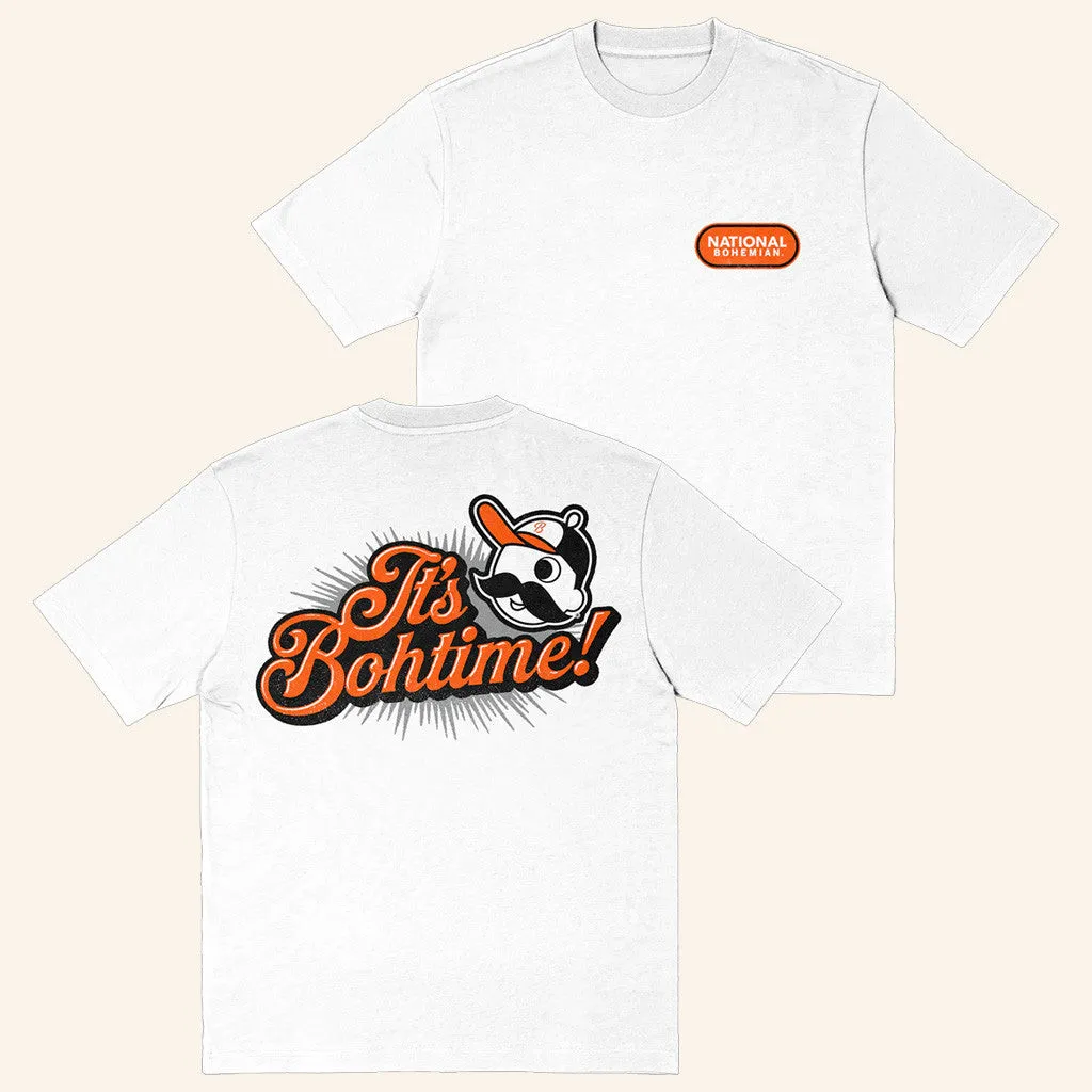 National Bohemian Merch Bohtime White TShirt Gifts For Dad