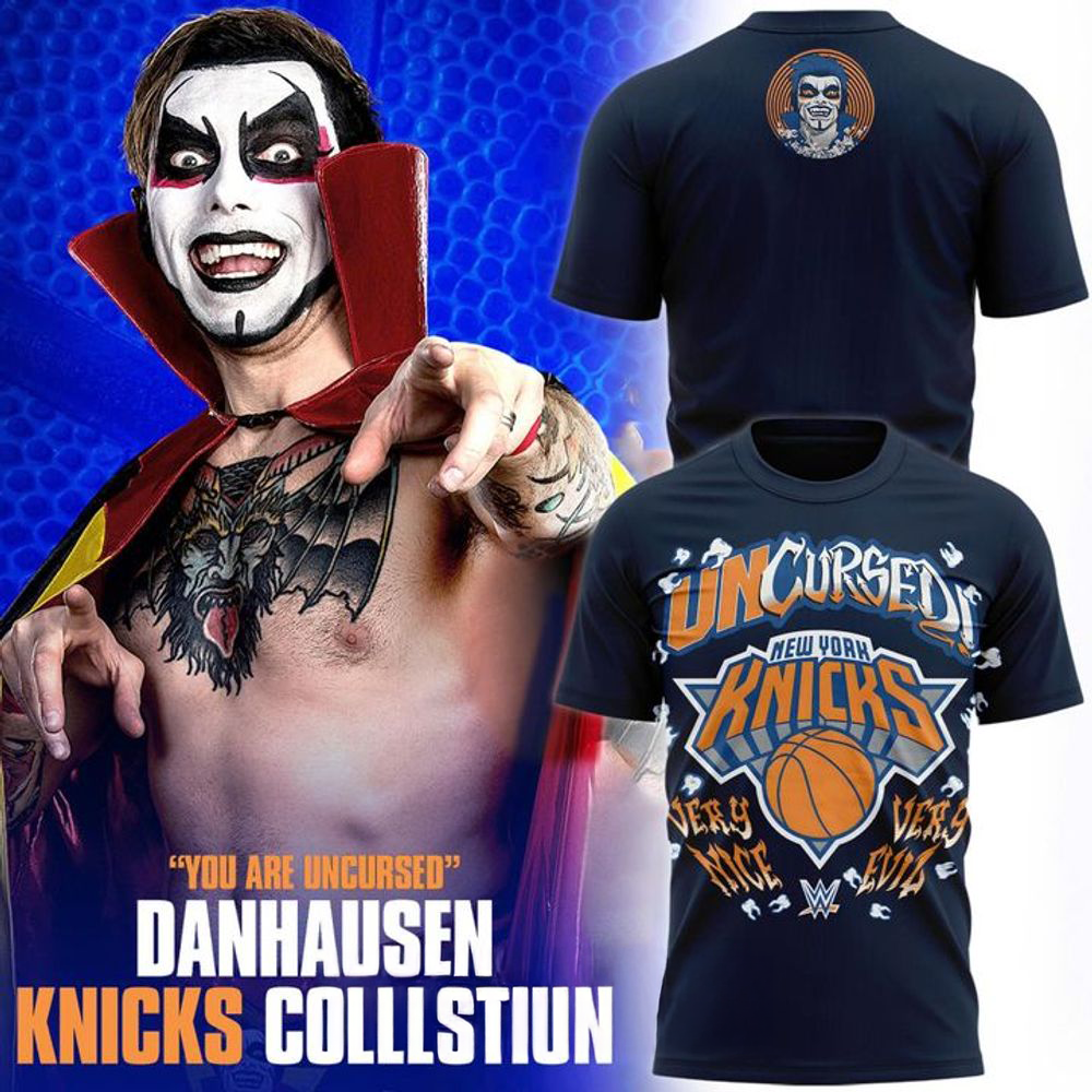 Navy Danhausen New York Knicks Uncursed Limited Edition Graphic T Shirt