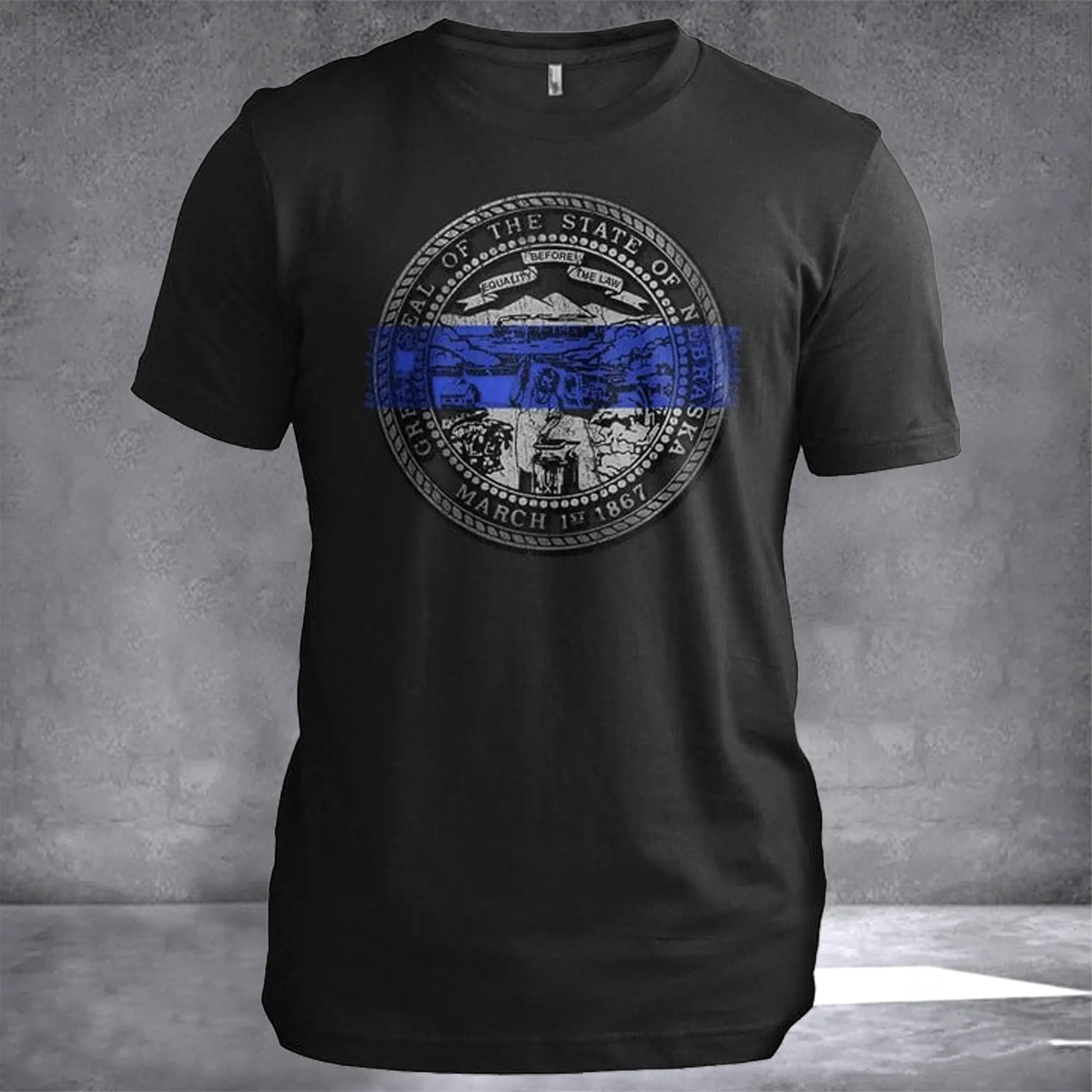 Nebraska Police Nebraska TShirt Mens Patriotic Apparel Gifts For Cop Boyfriend