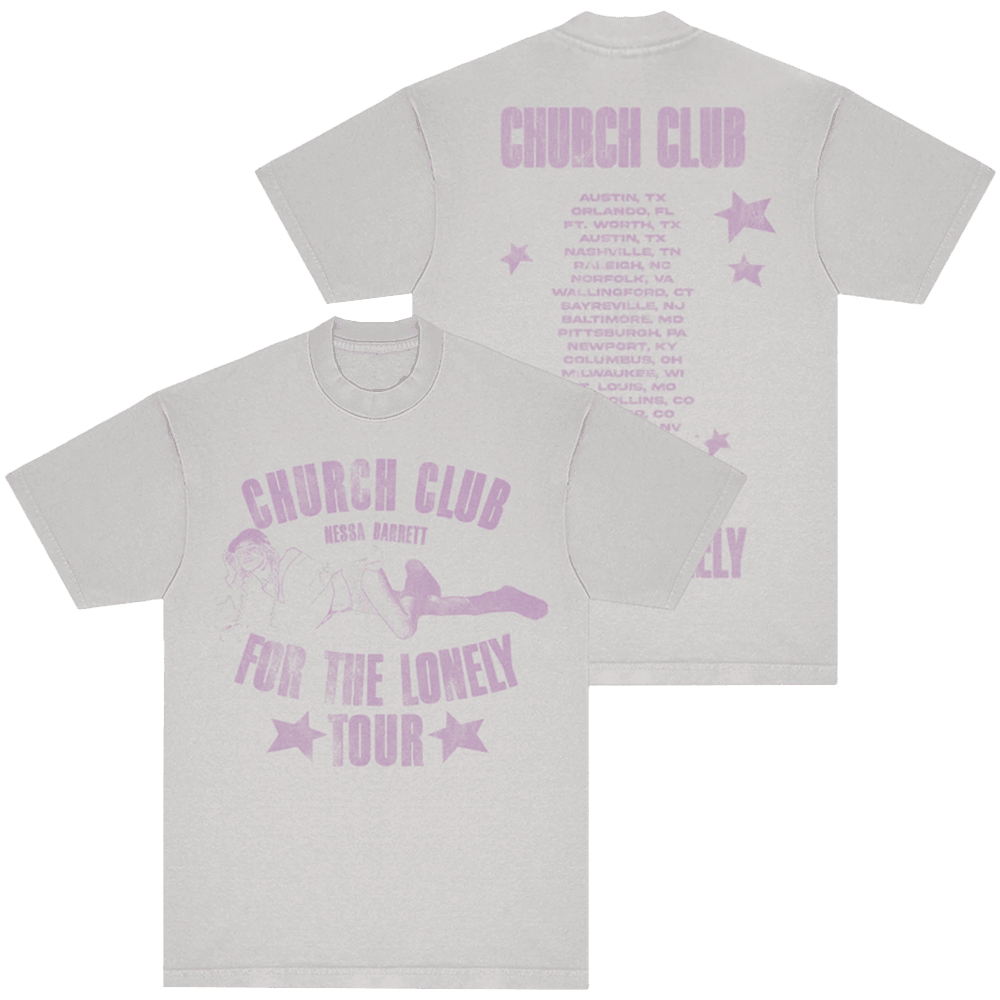 Nessa Barrett Merch Nessa Barrett Church Club Tour TShirt Mothers Day Gifts For Wife