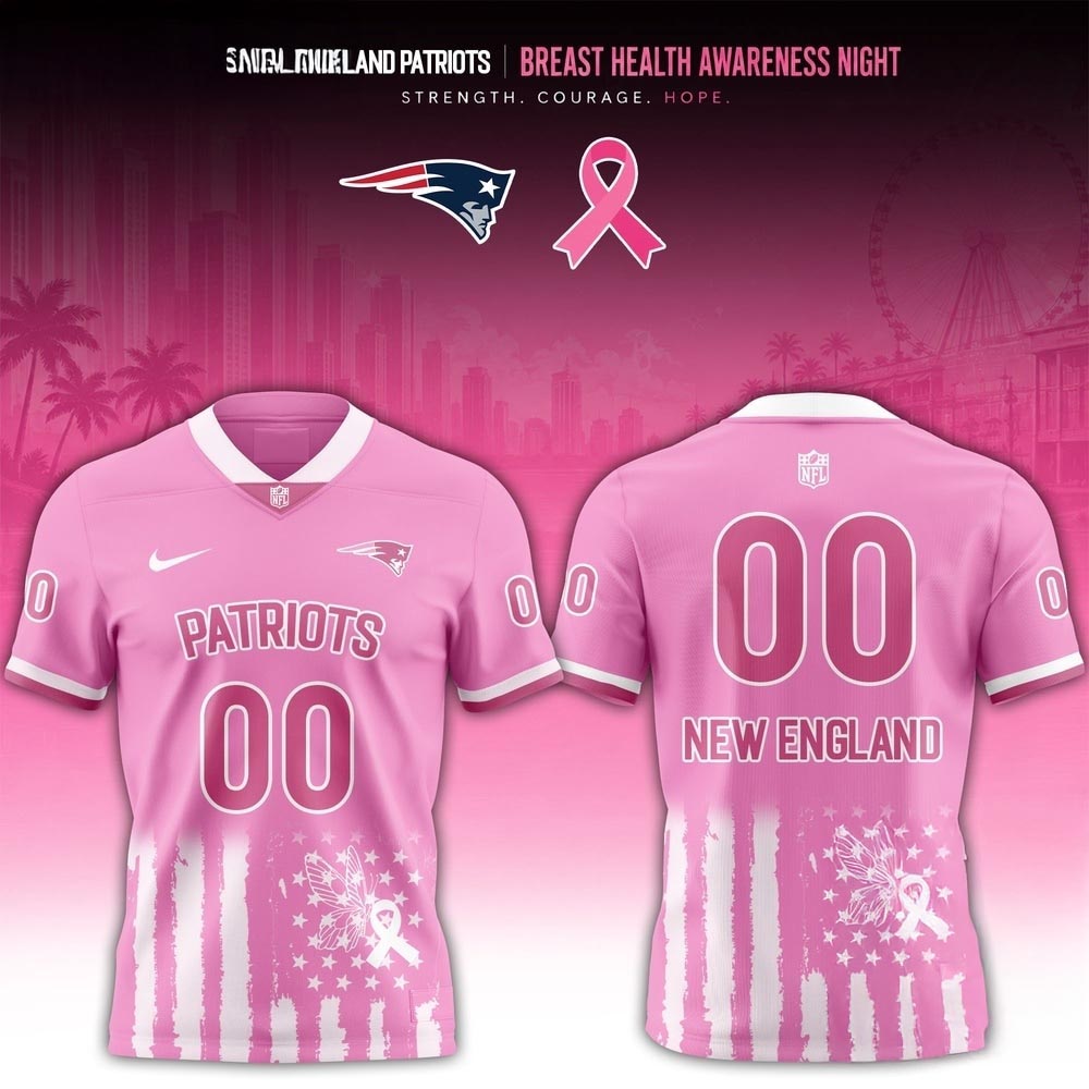 New England Patriots 2026 Breast Health Awareness Night Limited Edition Football Jersey Awareness Fan Apparel 1 - Unicasport New England Patriots 2026 Breast Health Awareness Night Limited Edition Football Jersey Awareness Fan Apparel