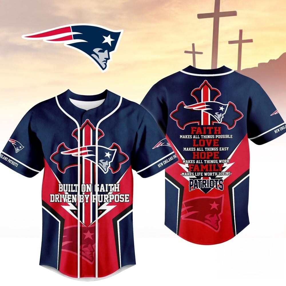 New England Patriots Blessed Beyond The Score Baseball Jersey Football Faith Collection 1 - Unicasport New England Patriots Blessed Beyond The Score Baseball Jersey Football Faith Collection