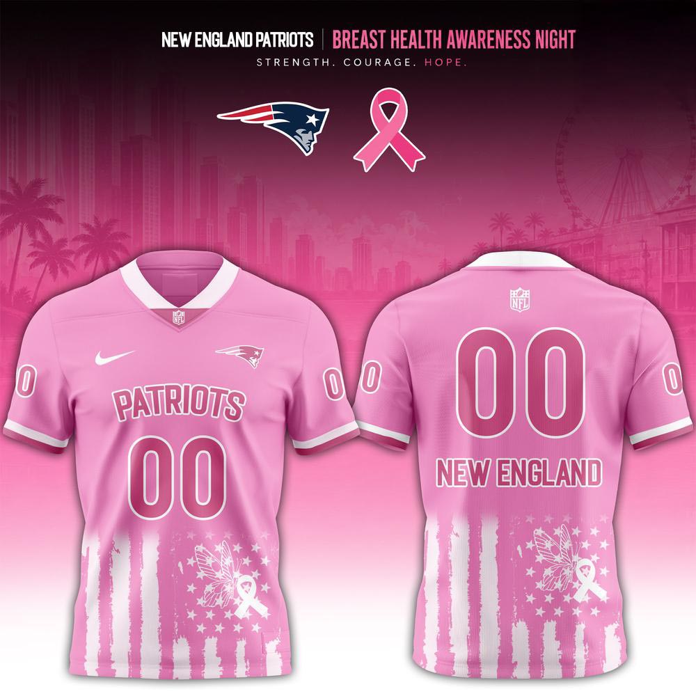 New England Patriots Breast Health Awareness Night 2026 Pink Ribbon Football Jersey Personalized Fan Gift 1 - Unicasport New England Patriots Breast Health Awareness Night 2026 Pink Ribbon Football Jersey Personalized Fan Gift